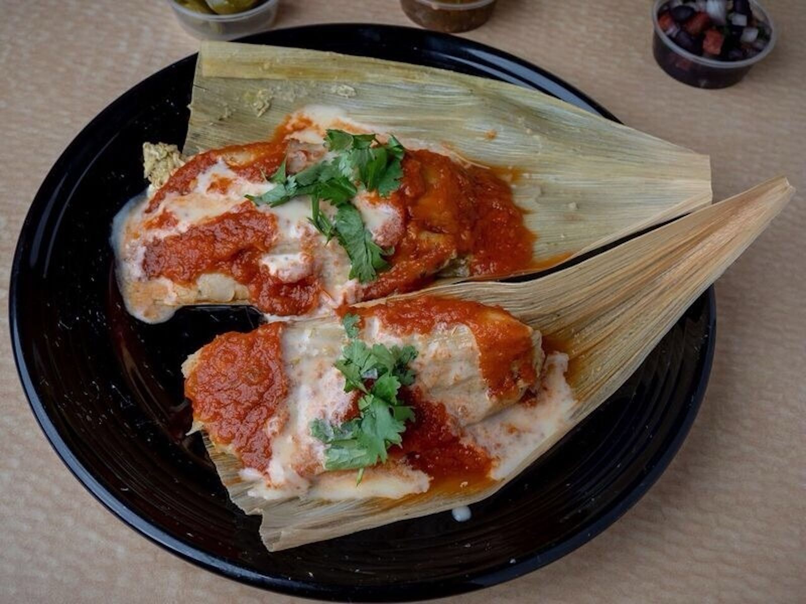 Combo 10-Two Sauce Tamales