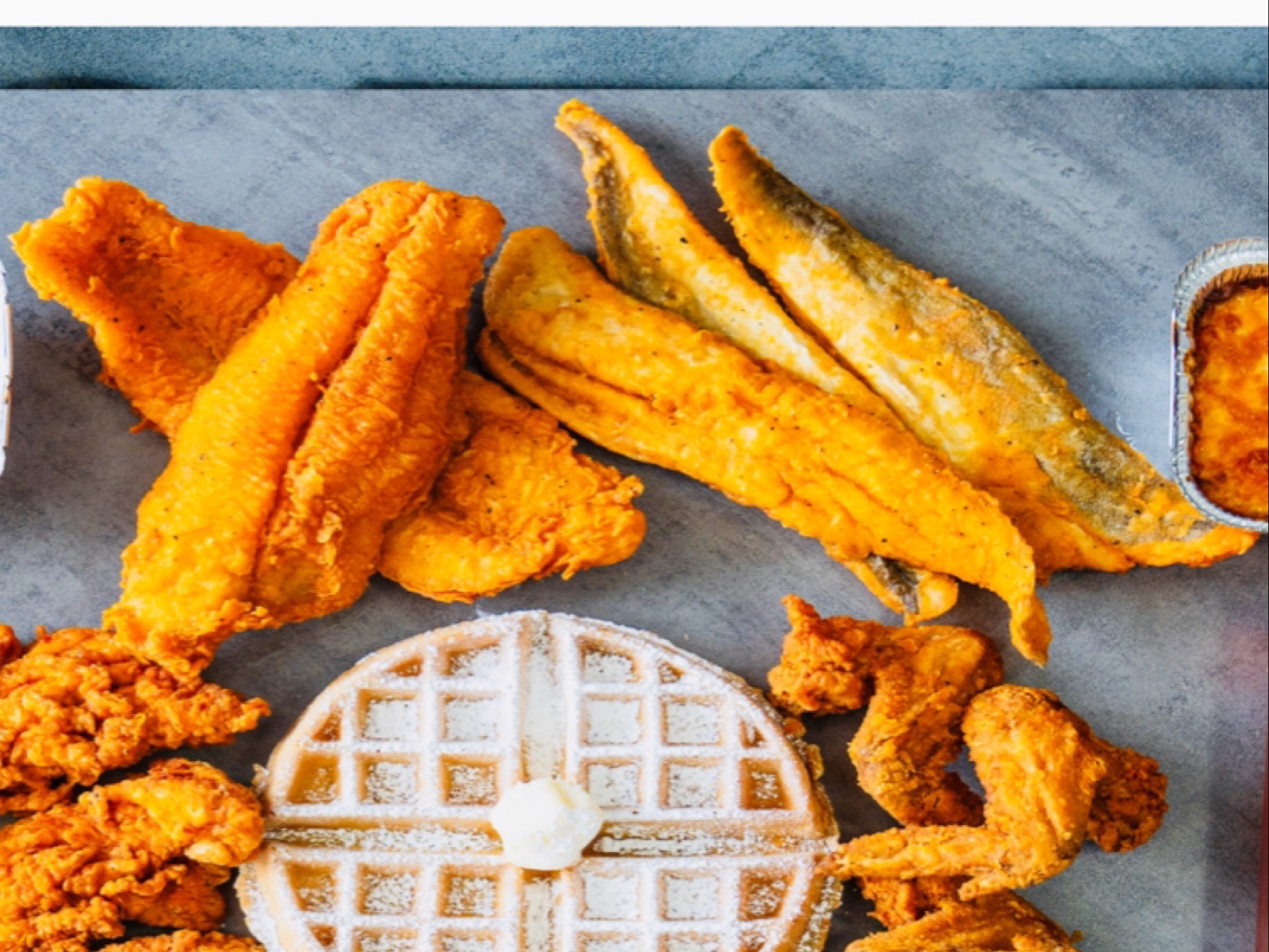 8 Whiting Fish & 2 Waffles.