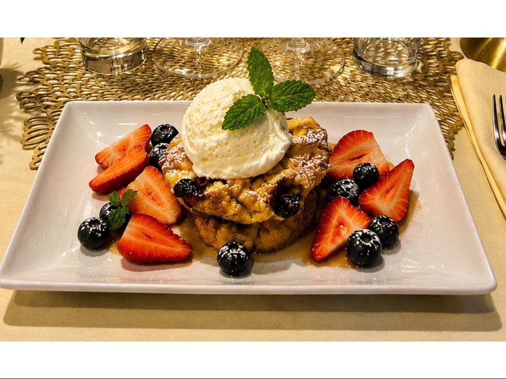 Cuban Bread Pudding With Guava Caramel.