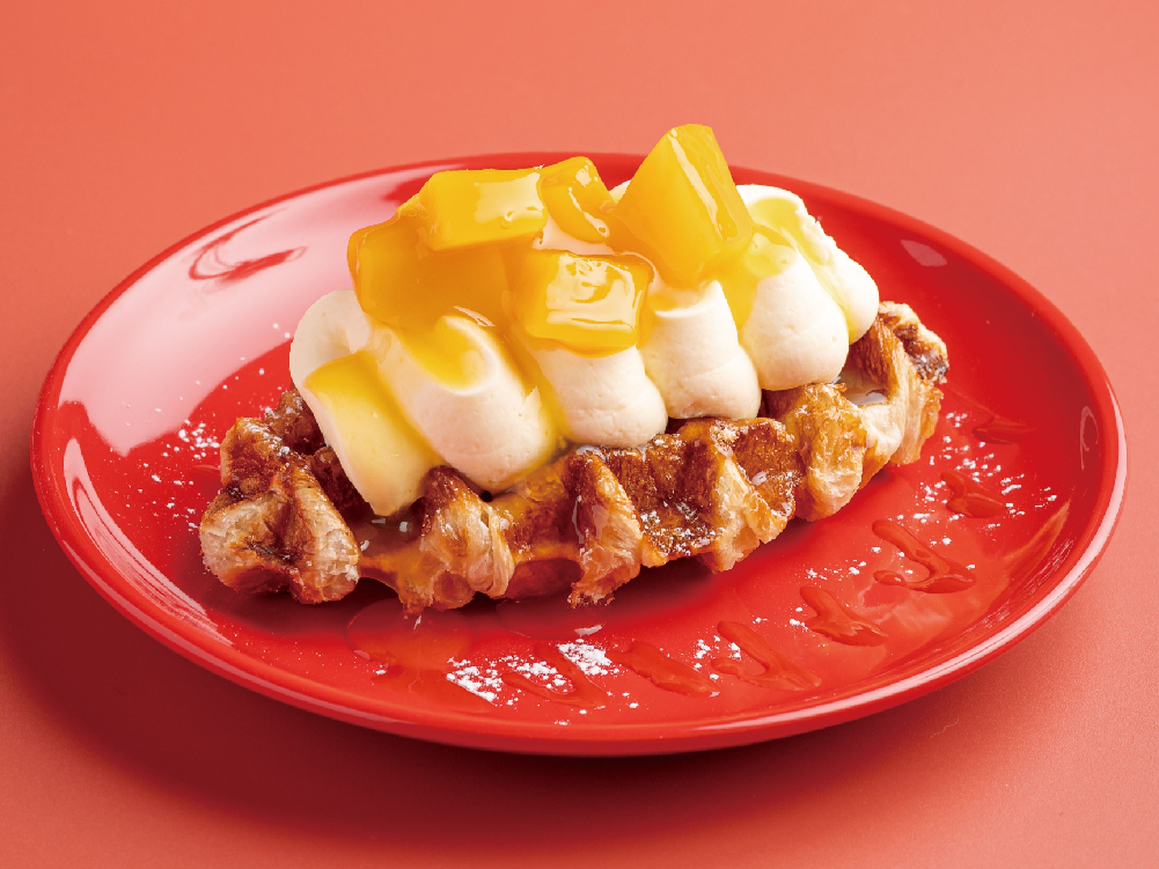 Mango Cheesecake Croffle