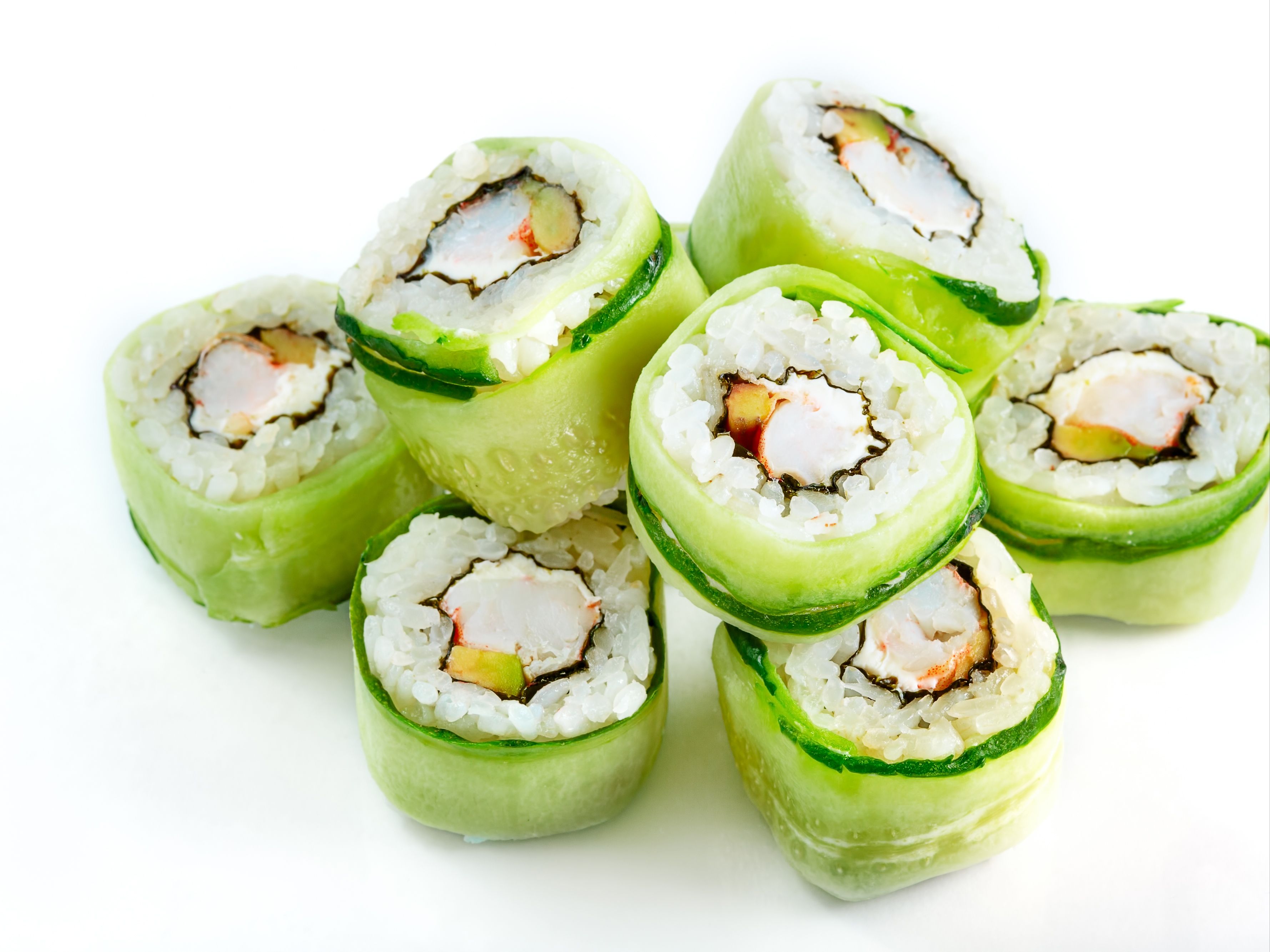 Salmon Cucumber Skinny Roll.