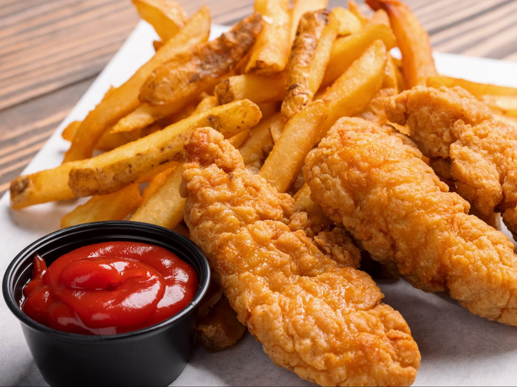 2 Chicken Strips & Potatoes.