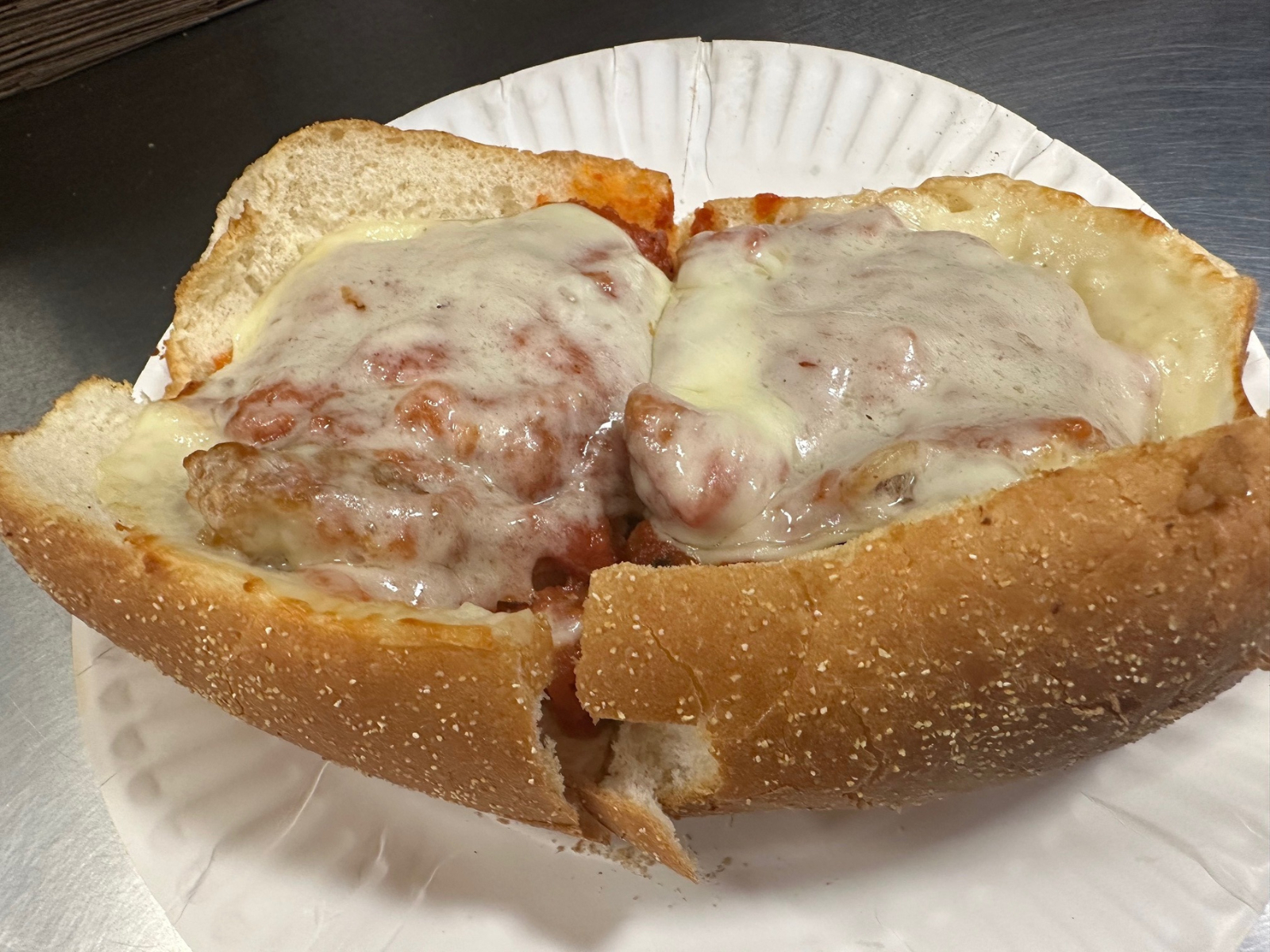 Fried Chicken Parm Sub.