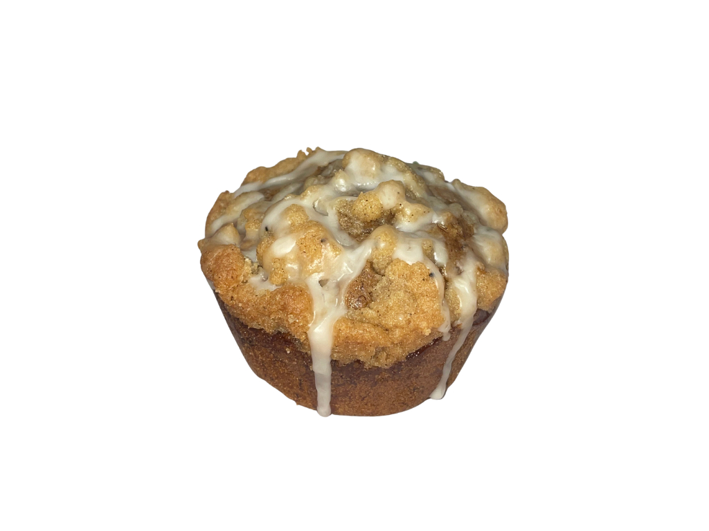 Gluten Free Banana Nut Coffee Crumb Muffin.
