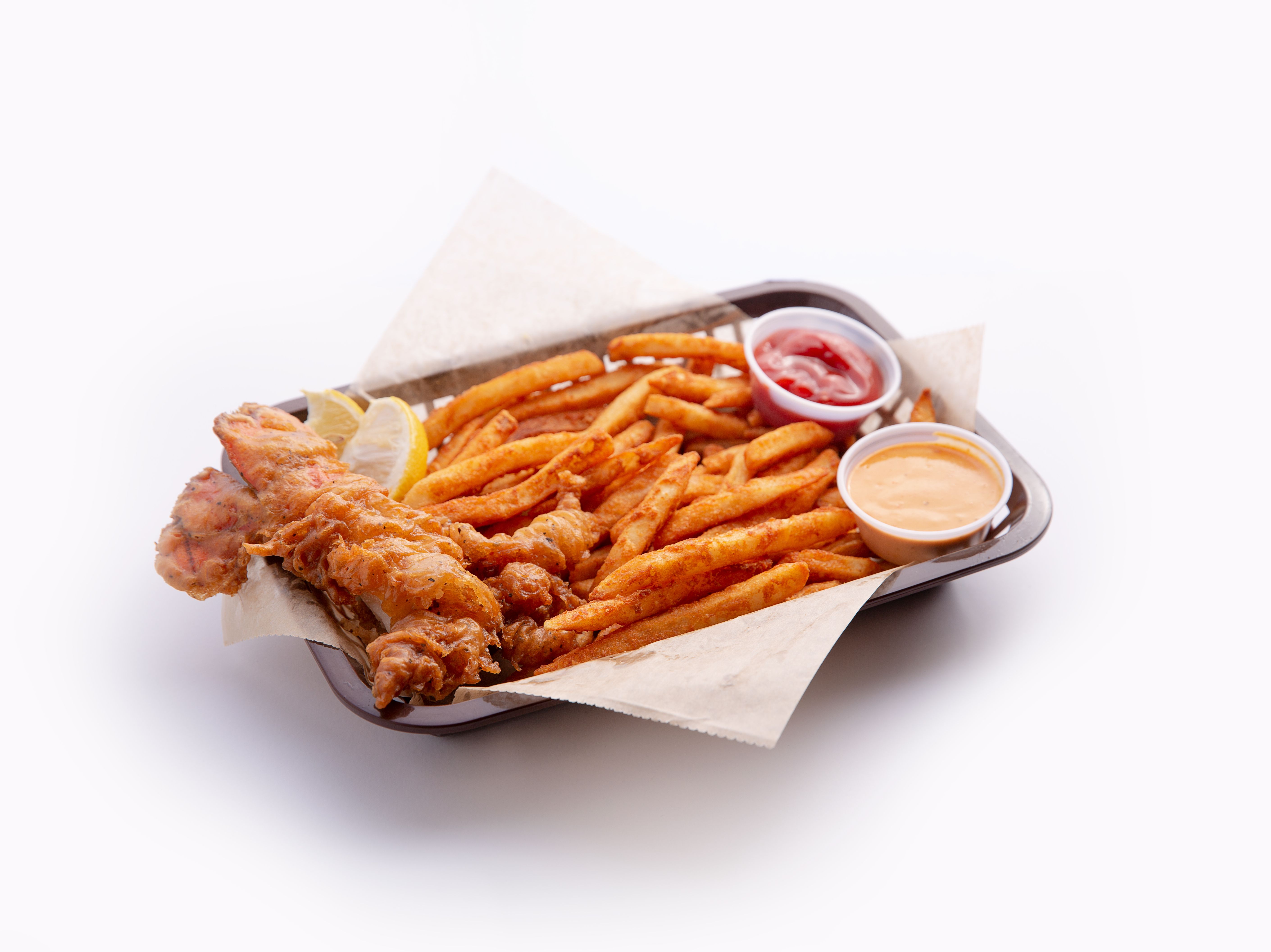 FRIED LOBSTER TAIL BASKET.