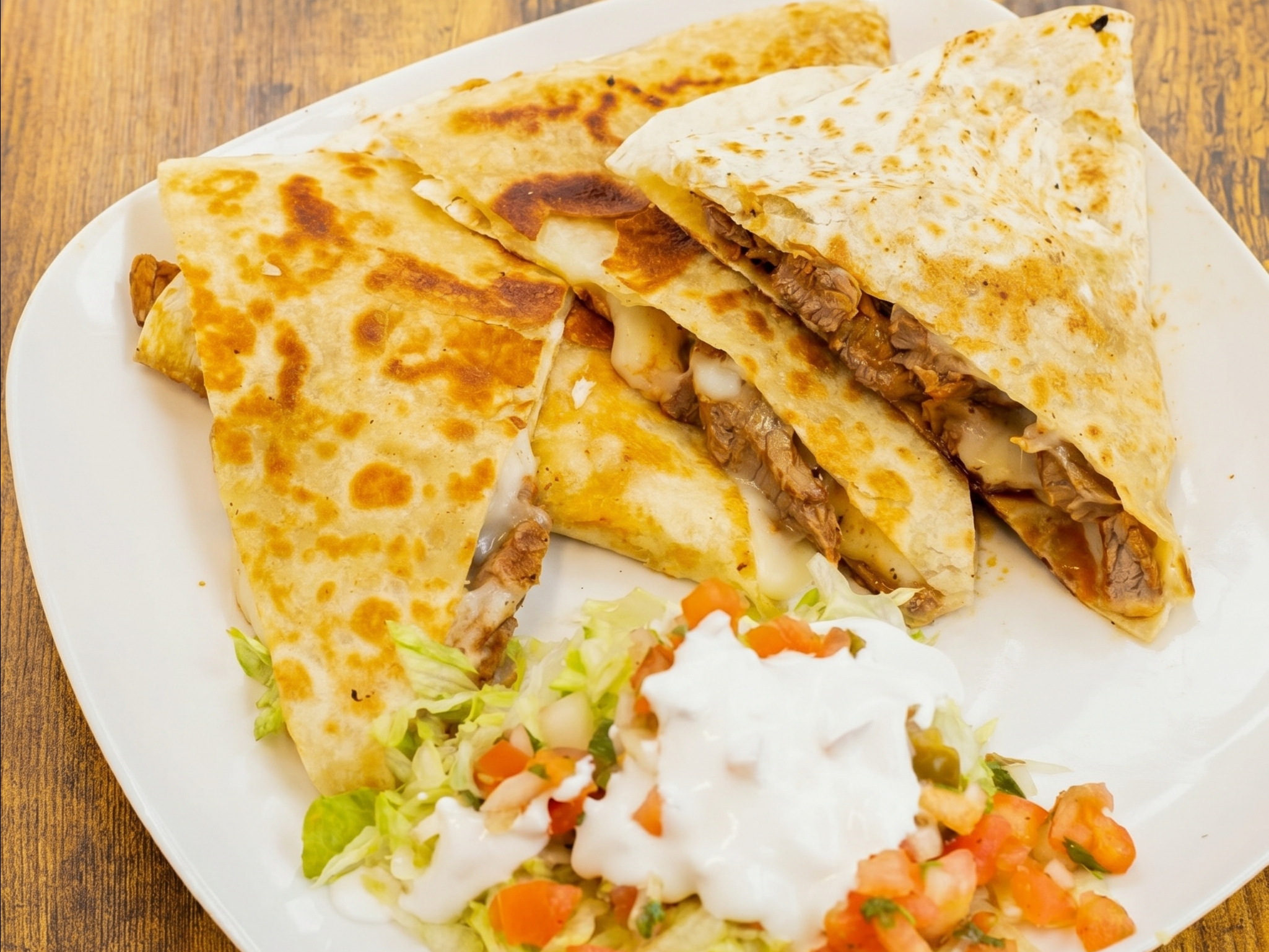 Veggie Quesadilla.