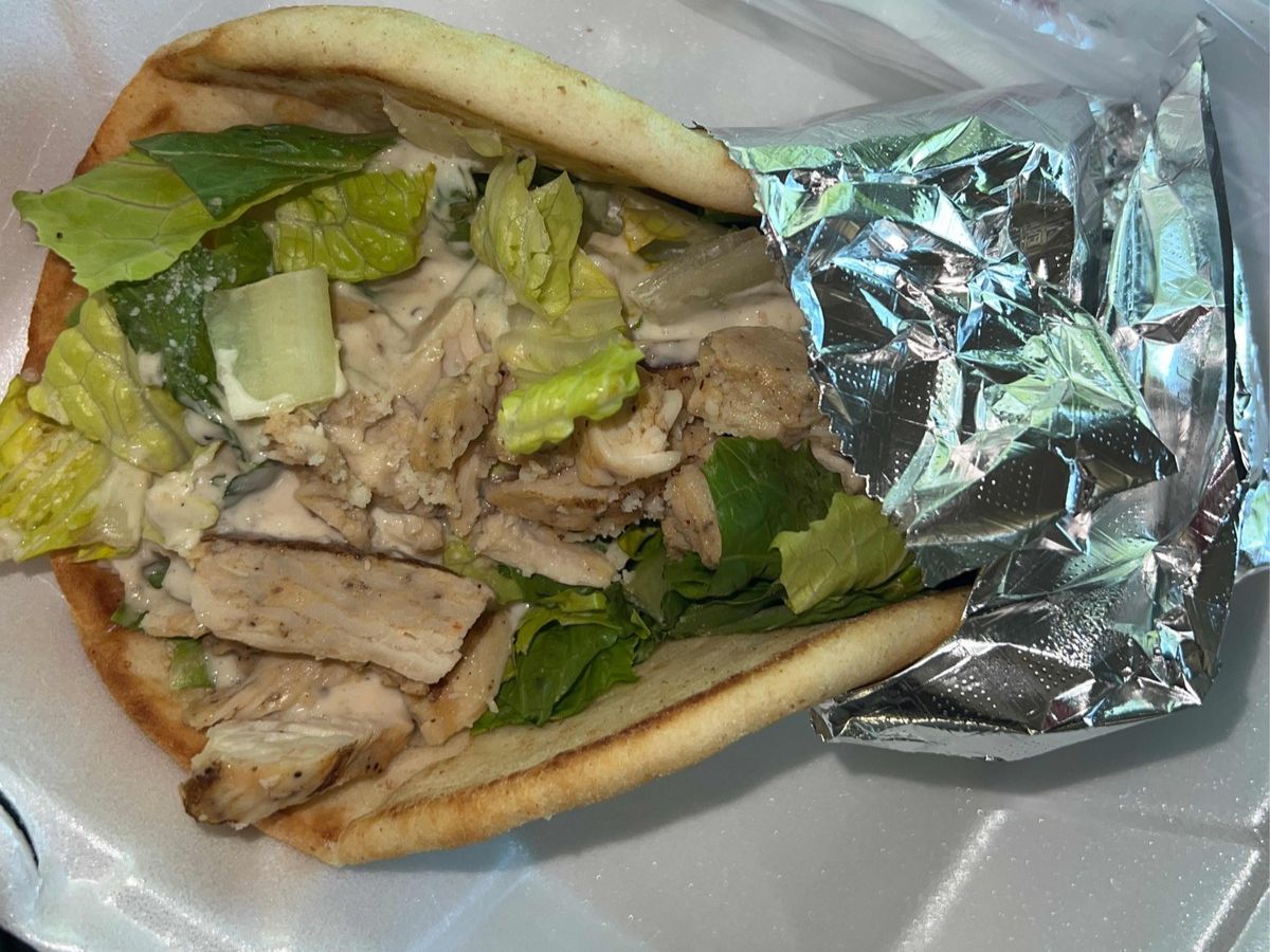 Chicken Ceasar Pita.