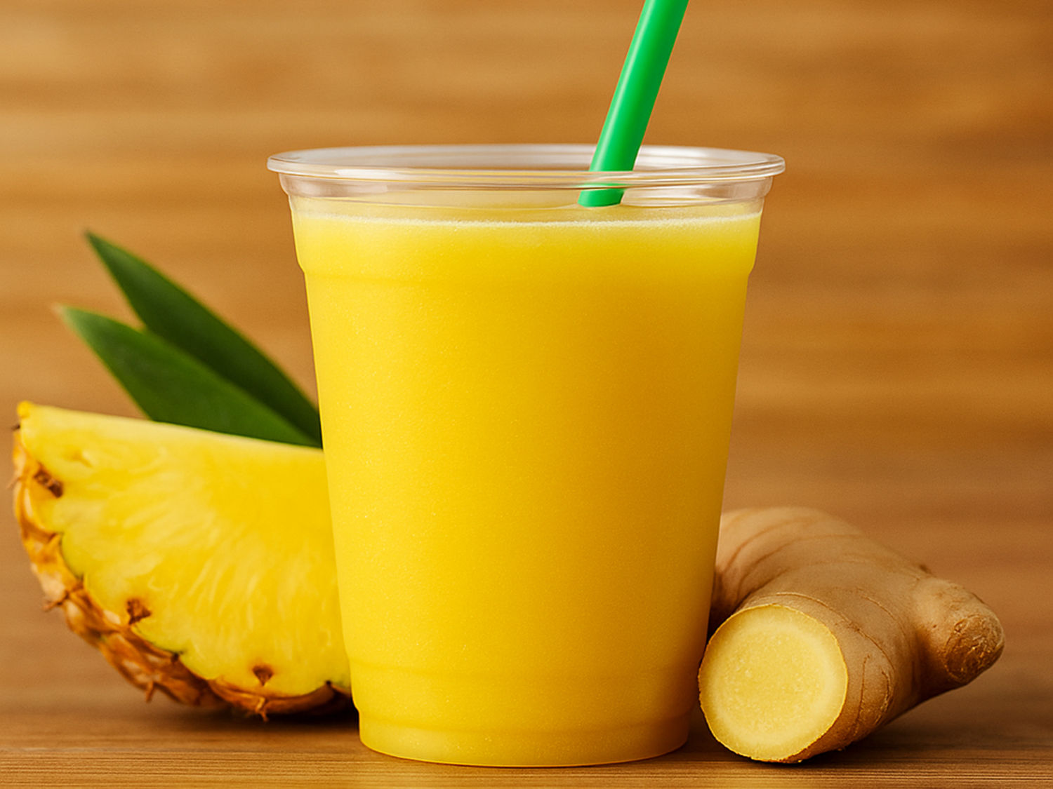 Image- Pineapple & Ginger Juice 16 Oz. / Jugo de Piña & Jengibre 16 Oz.