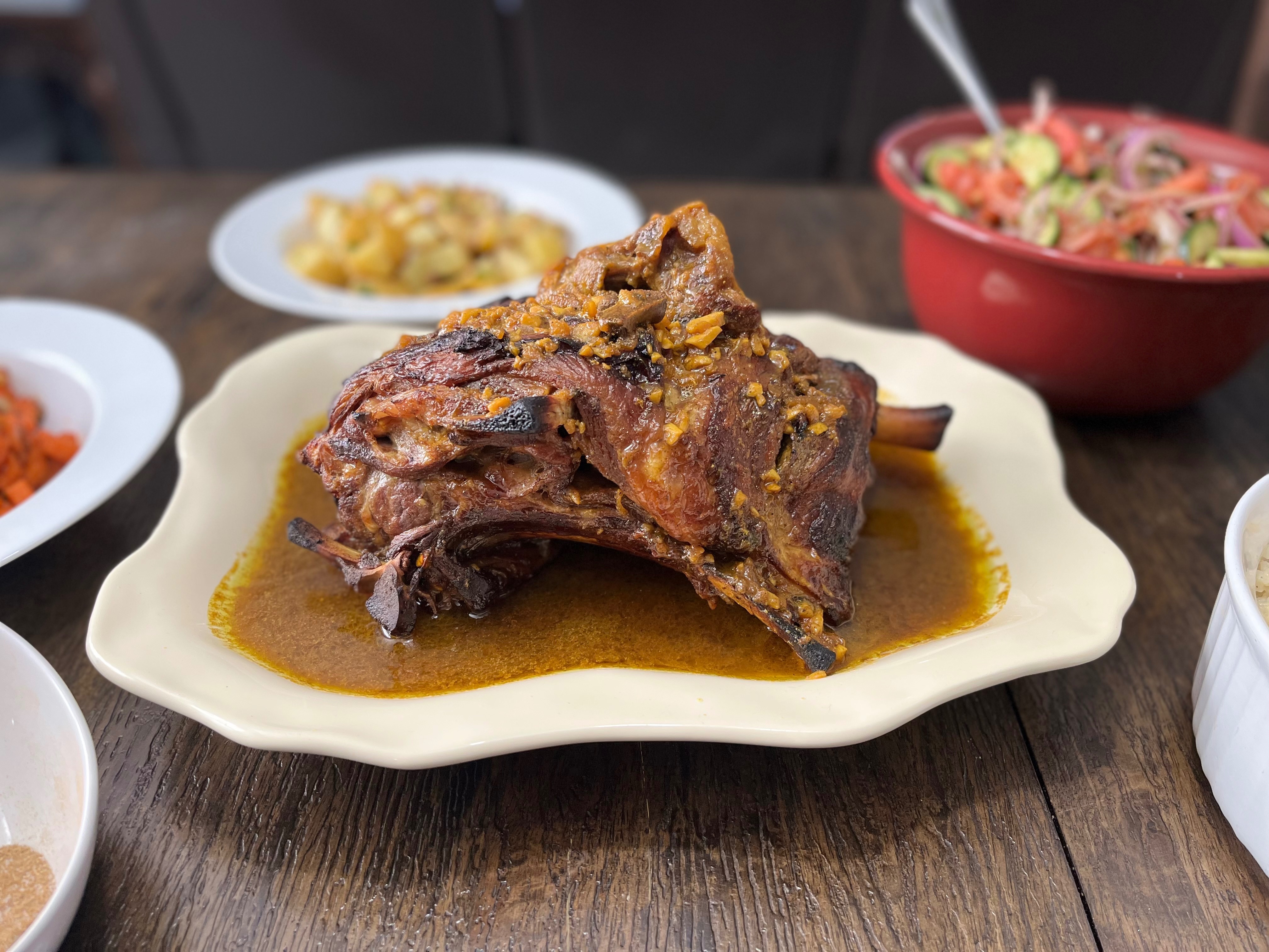 Third package $38 per person (min.20 people) includes 2 appetizer,3 entree, and 3 side..