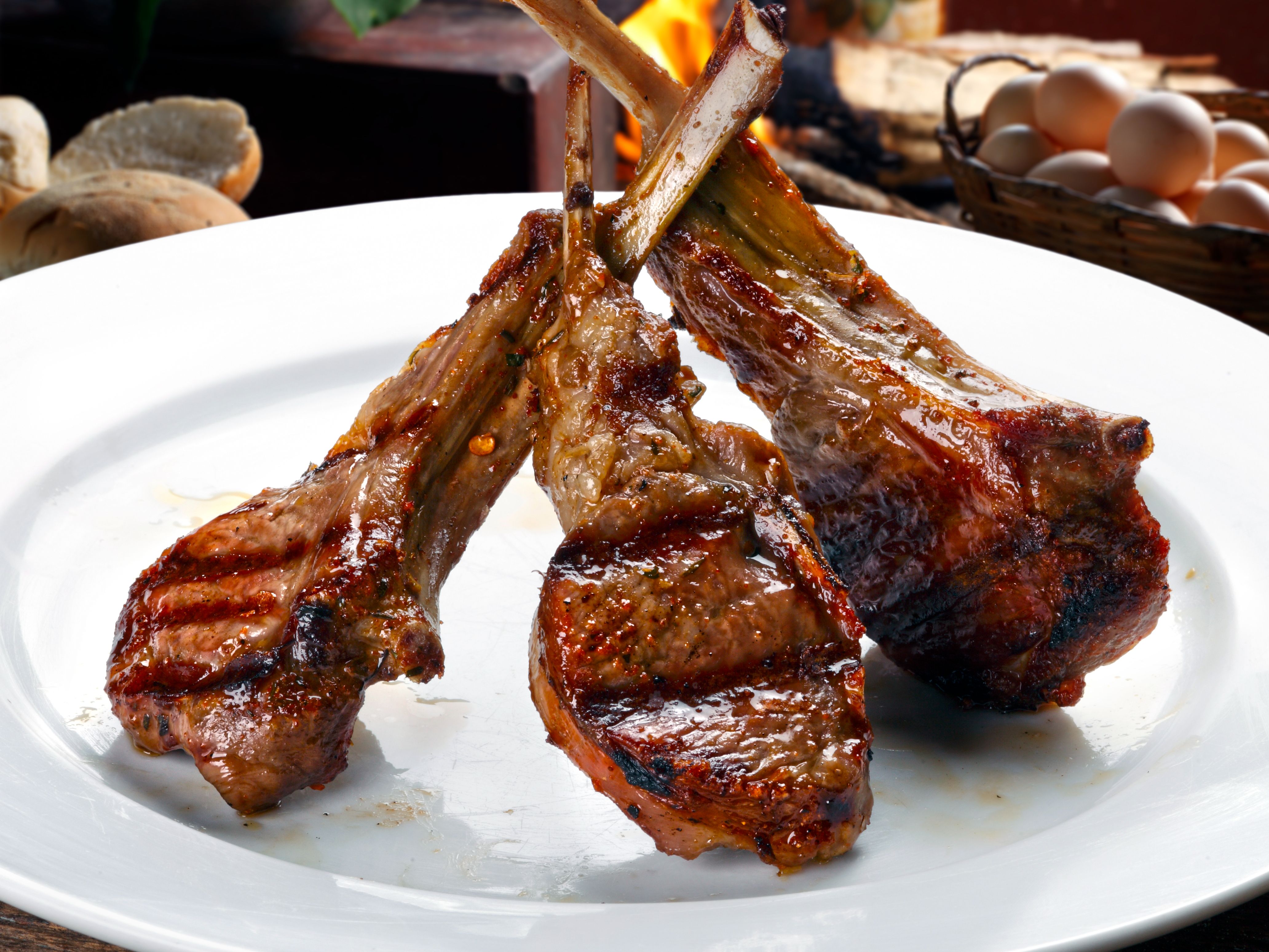Ou Lala Pan Seared Lamb Chops.
