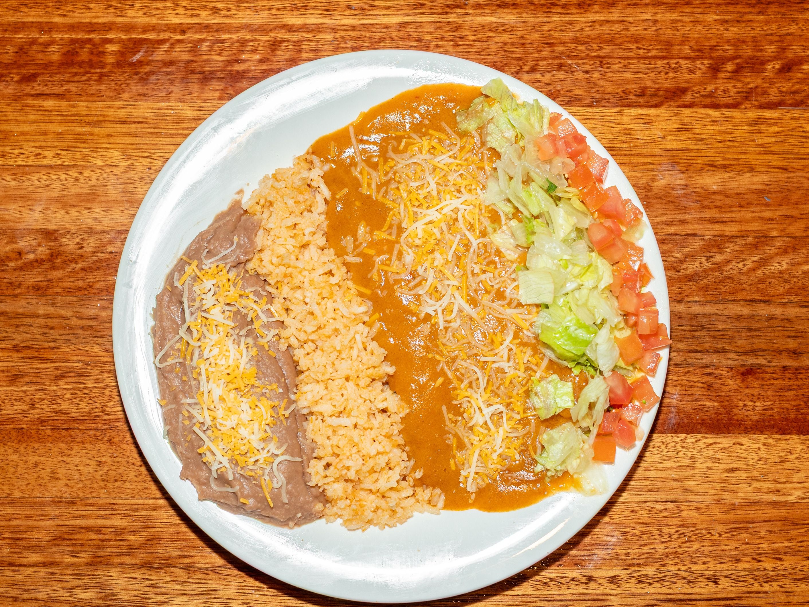 Chicken Enchilada Plate.
