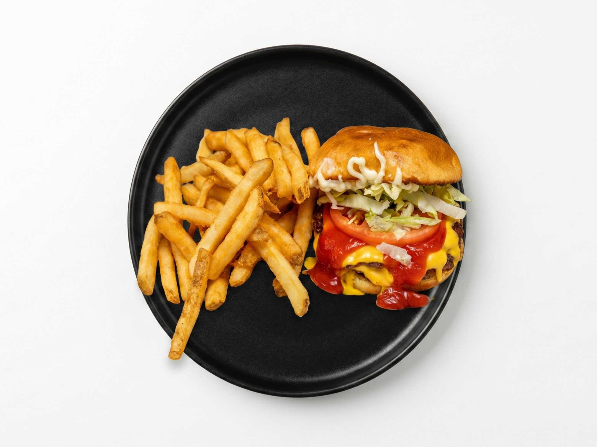 Double Patty Smash Burger Combo Fries and Drink.