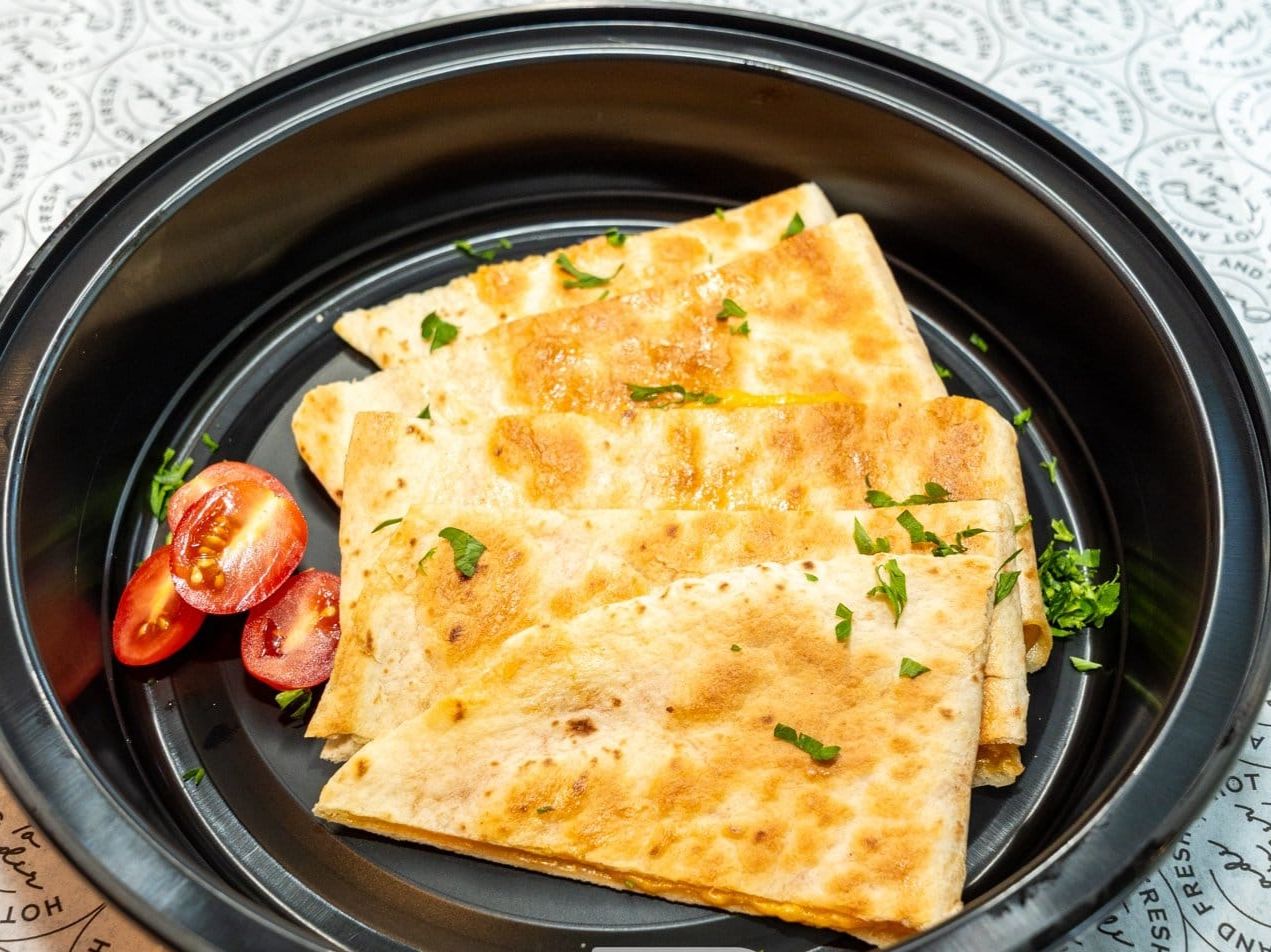 Quesadilla With Cheddar Cheese.
