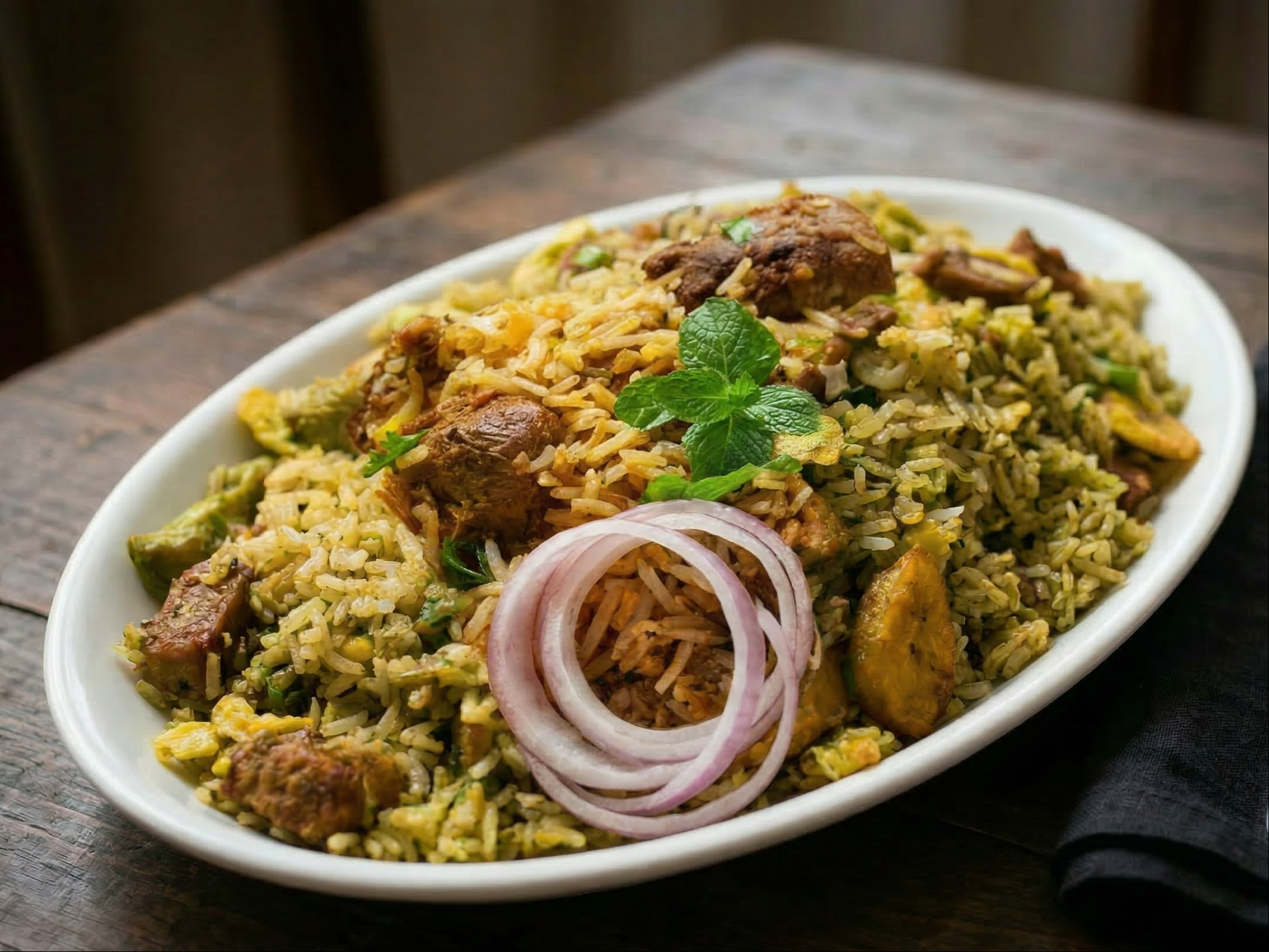 Bone In Goat Biryani.