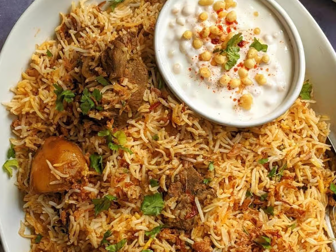 Goat Biryani / Mutton Biriyani.