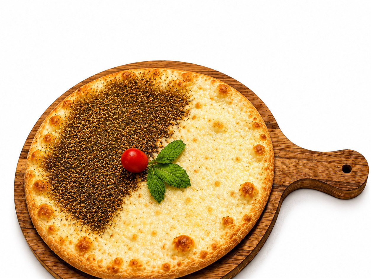 1/2 Cheese 1/2 Zatar.