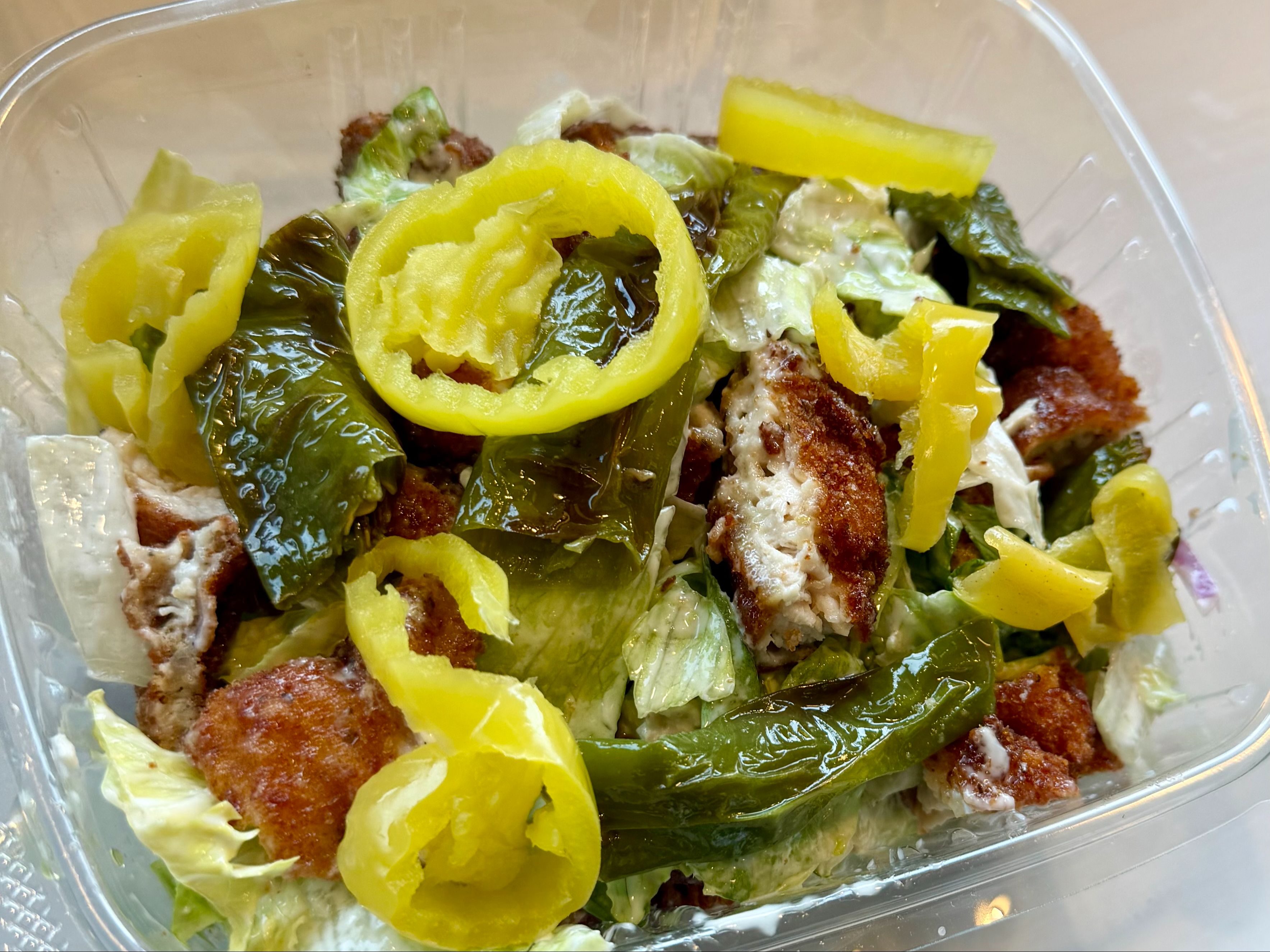 Spicy Crispy Chicken Salad.