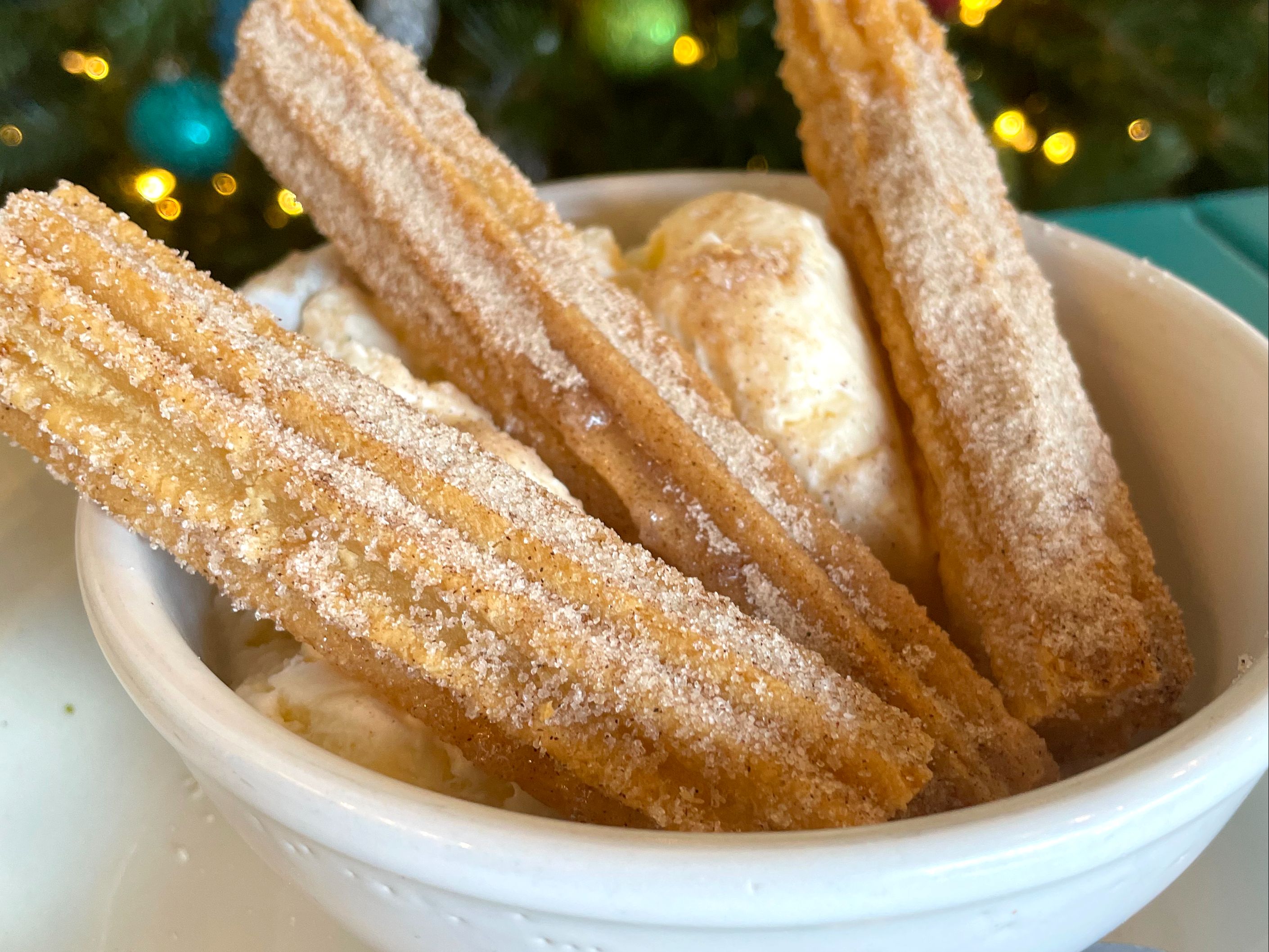 Churro’s & Natural Vanilla Ice Cream.