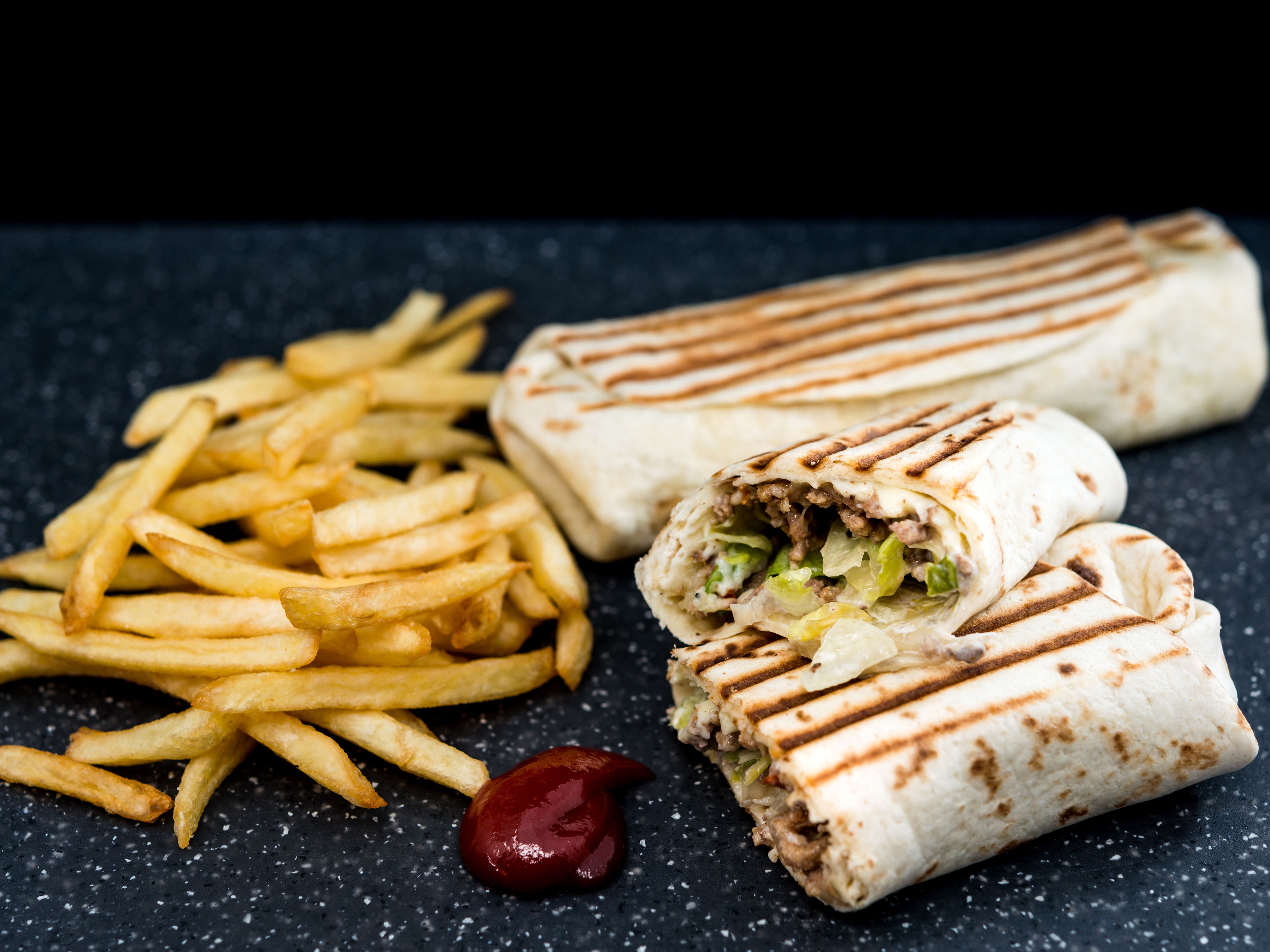 Kids Bean and Cheese Burrito W/fries.