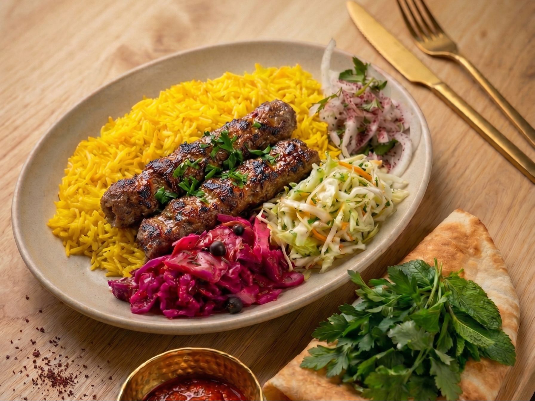 Beef Lula Koobideh.
