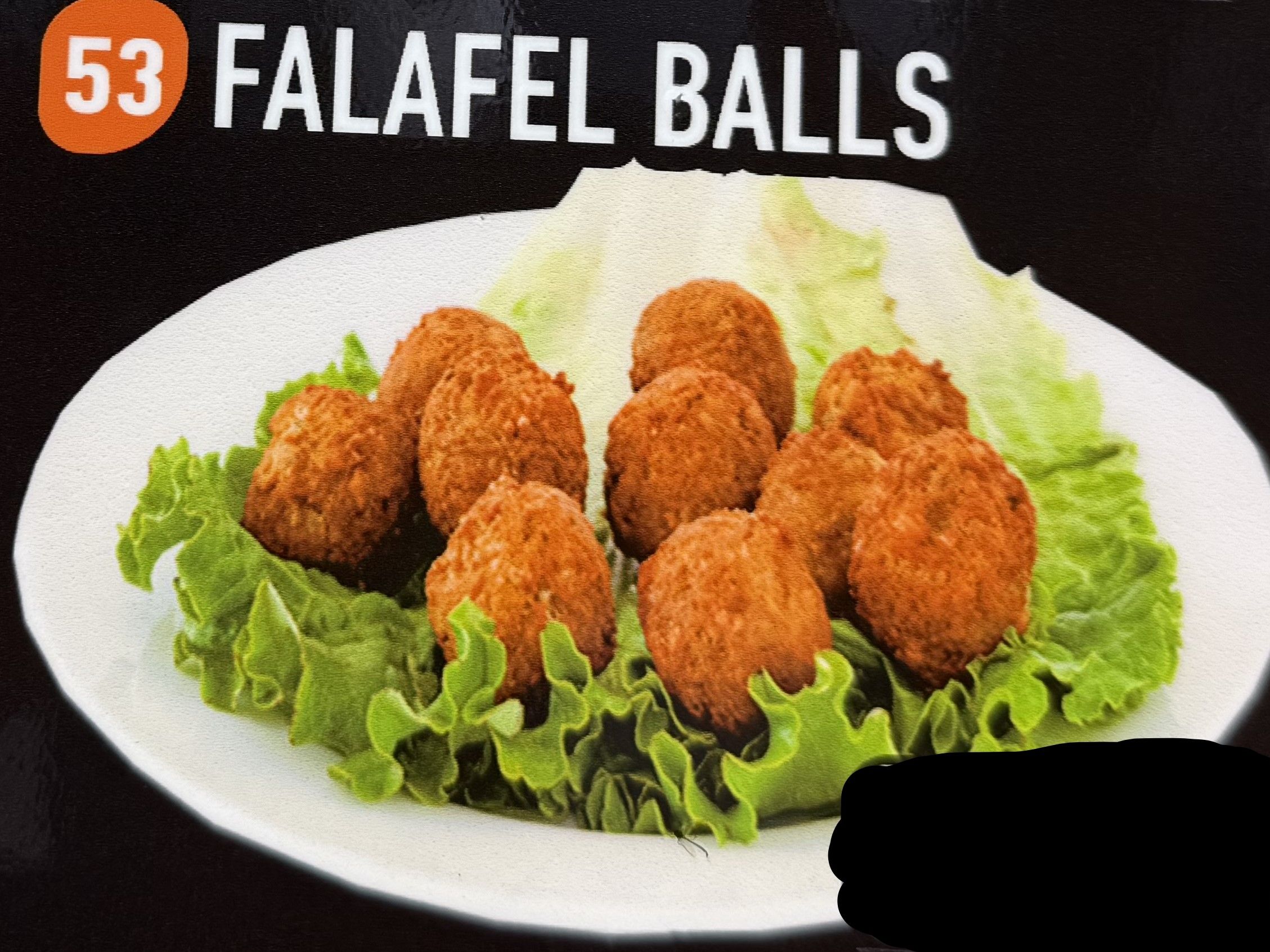 #53 6 PCS Falafel Balls Only.