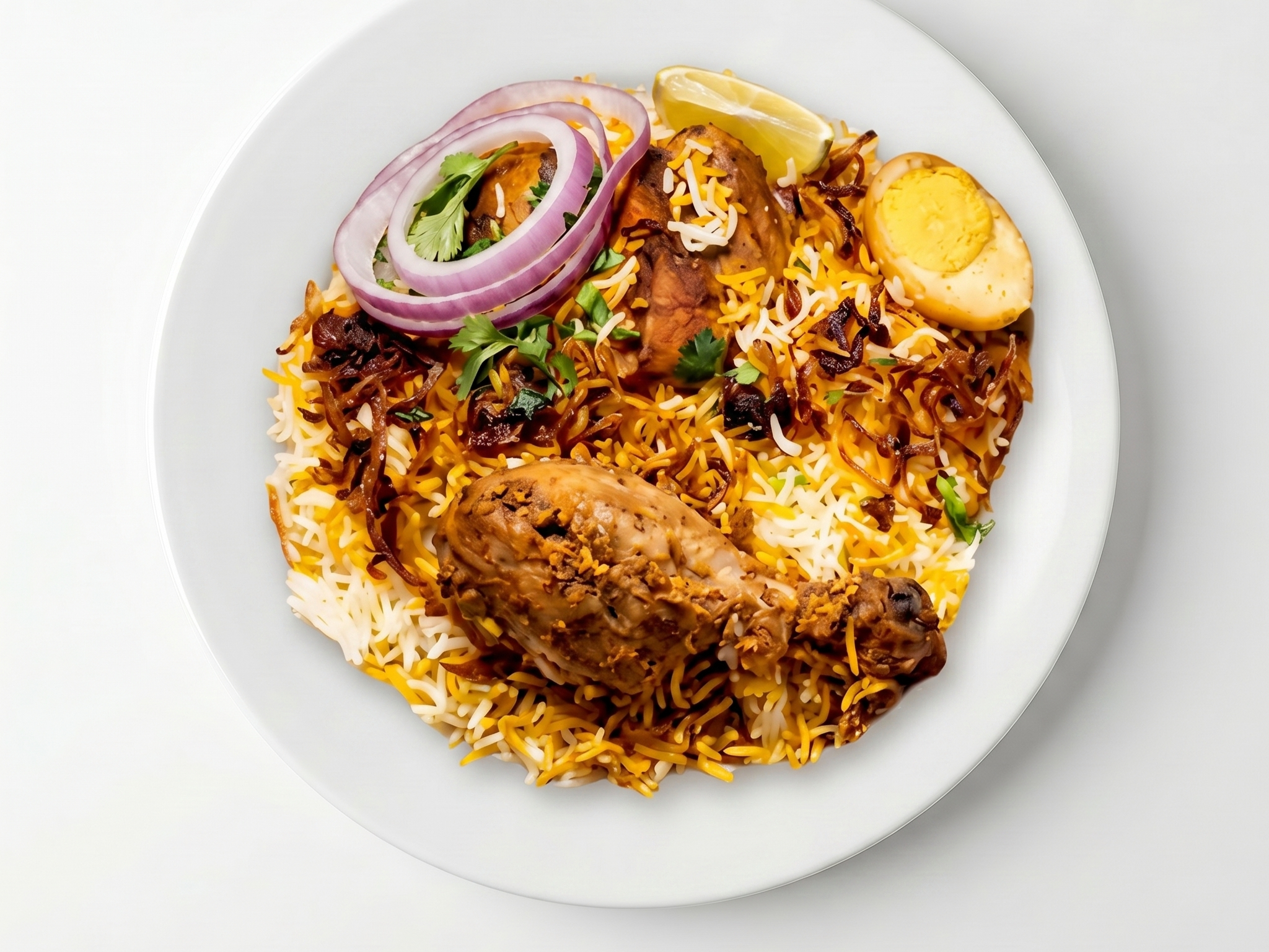 Hyderabadi Chicken Dum Biryani.