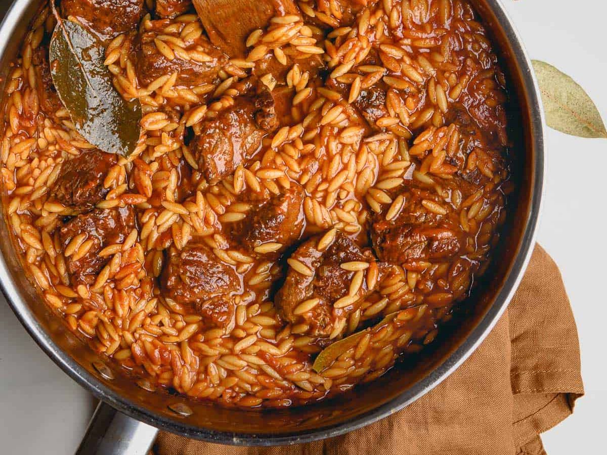 Braised Lamb - Lamb Giouvetsi (Half Tray).