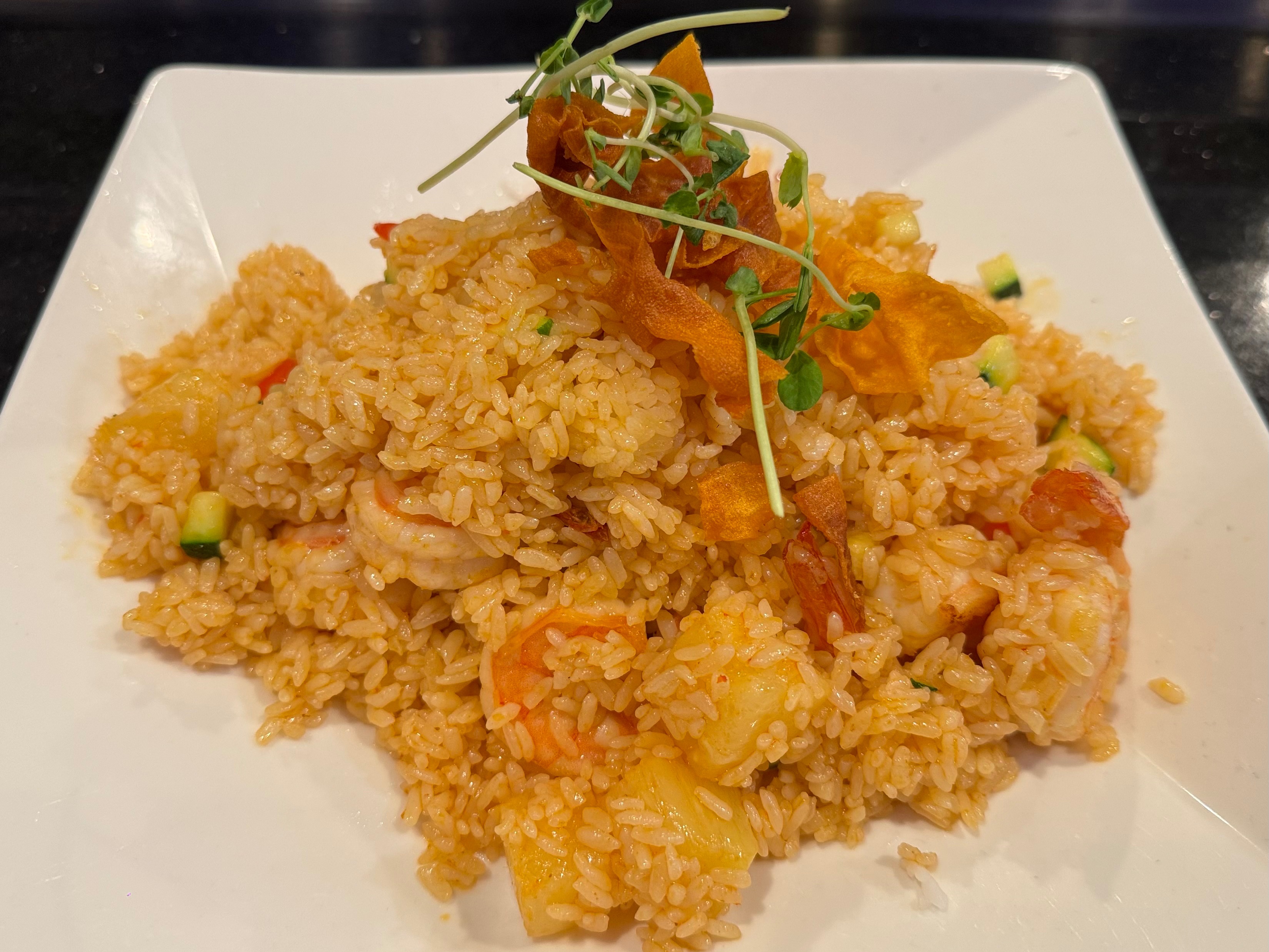 Pineapple Fried Rice With Shrimp.