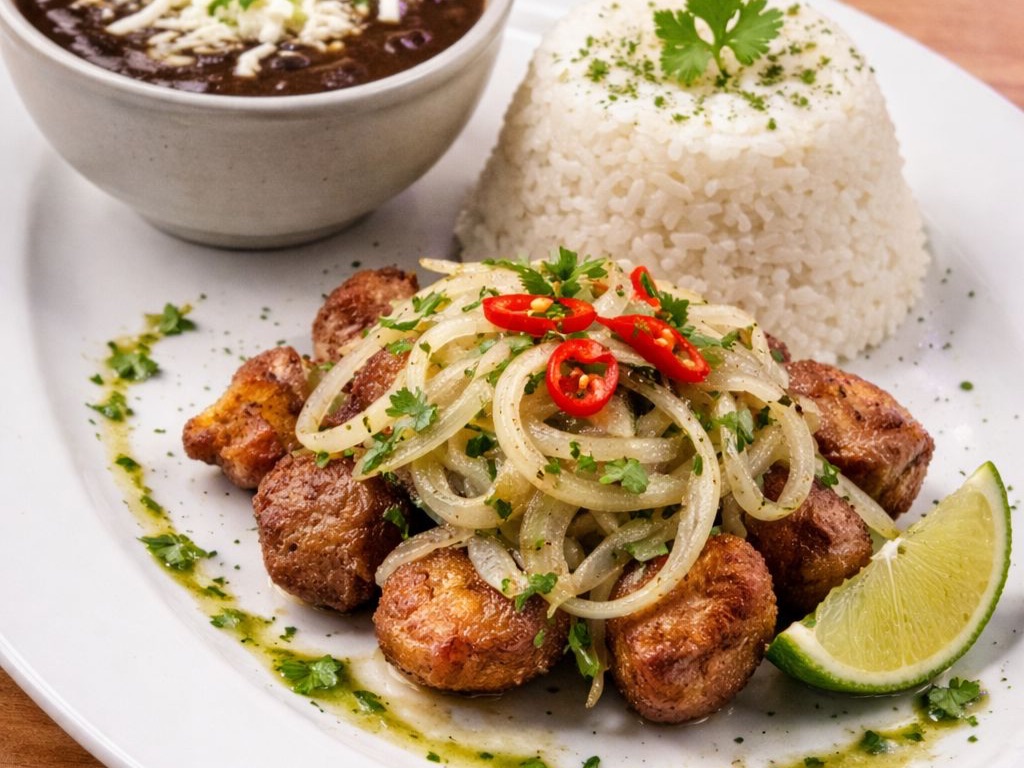 Crispy Fried Pork / Puerco Frito.