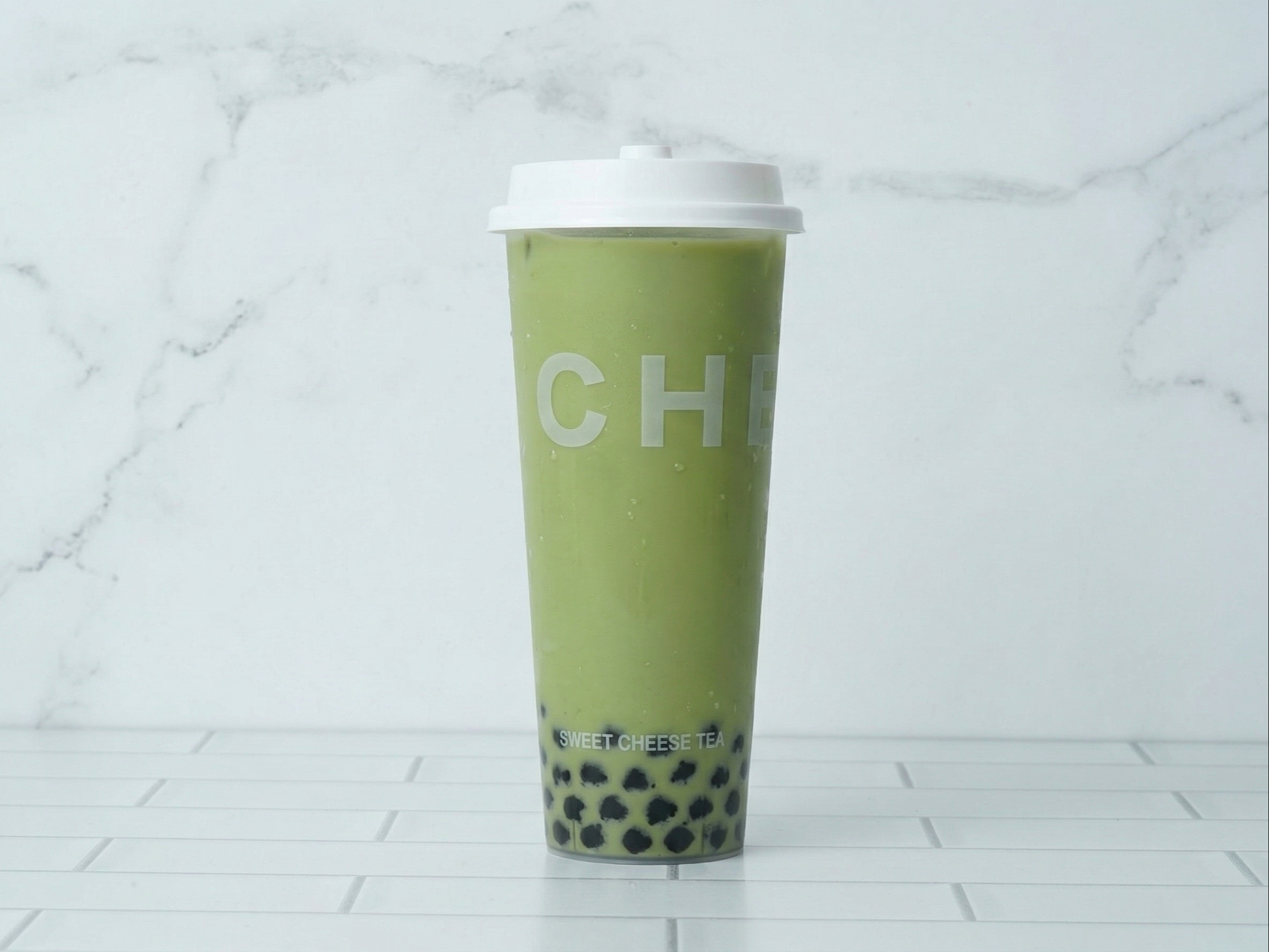 M7-Honeydew Boba Milk Tea-L.