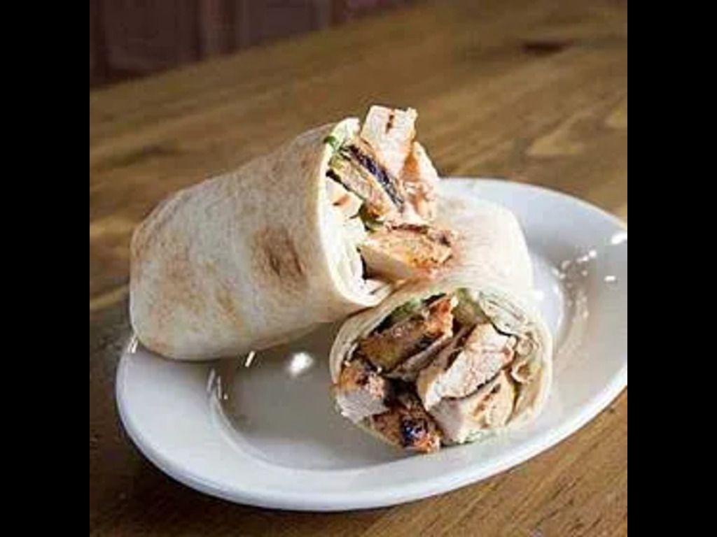 Chicken Kabob Pita Roll Up.
