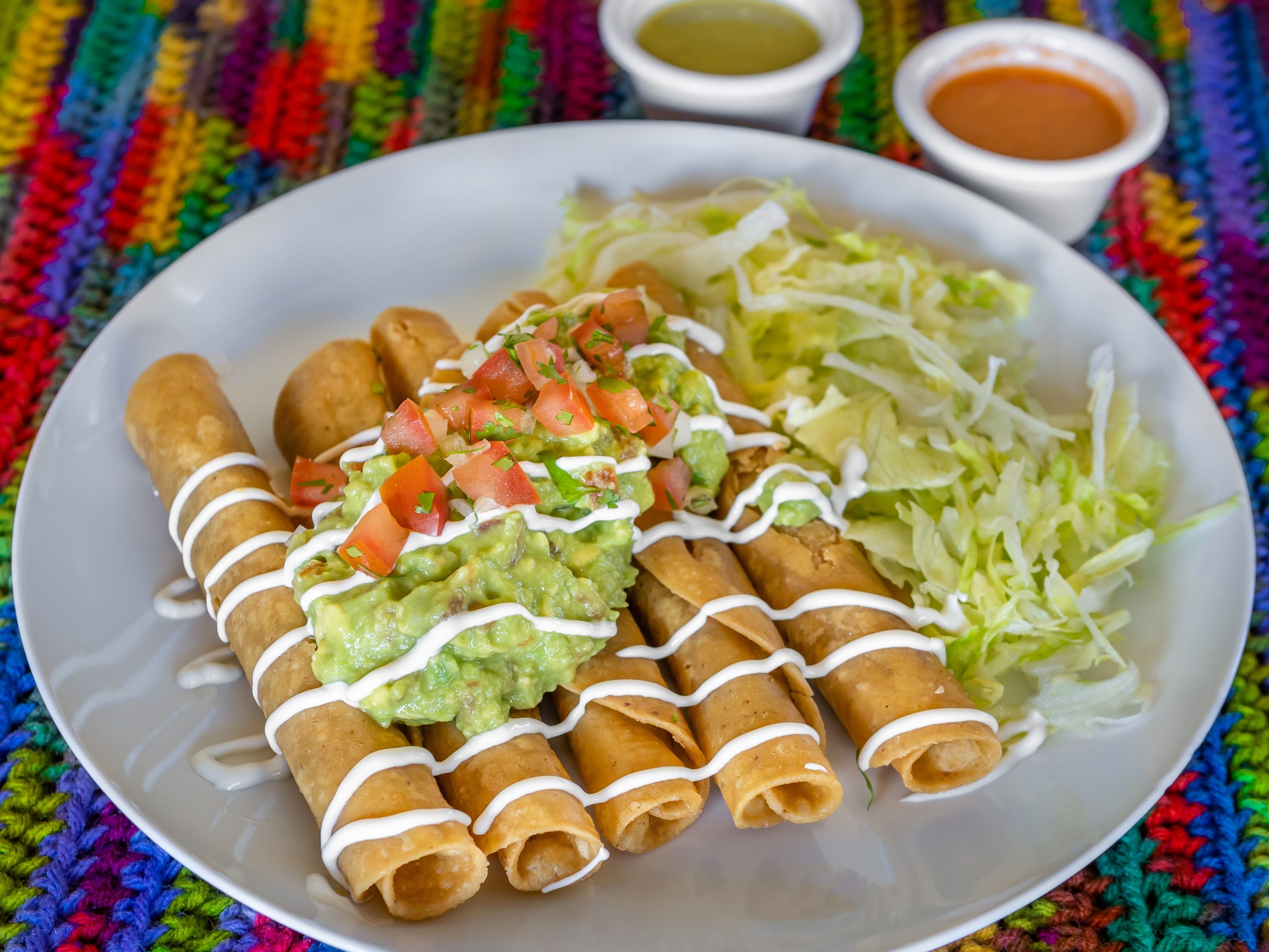 5 Rolled Tacos.