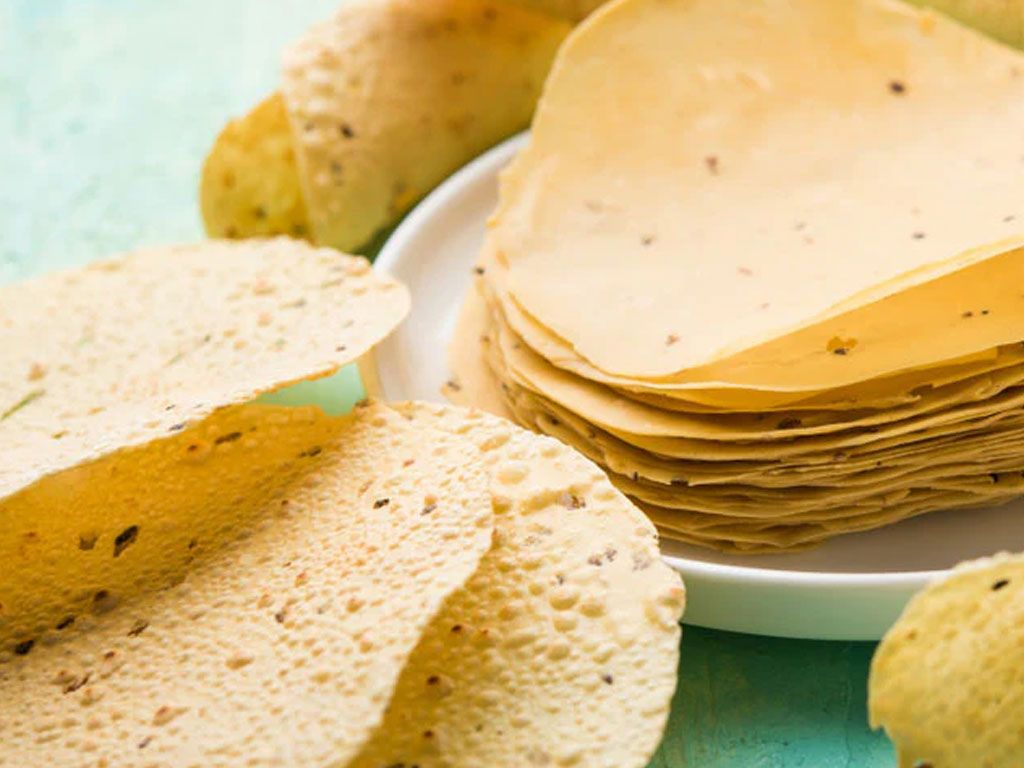 Crisp Lentil Papad.