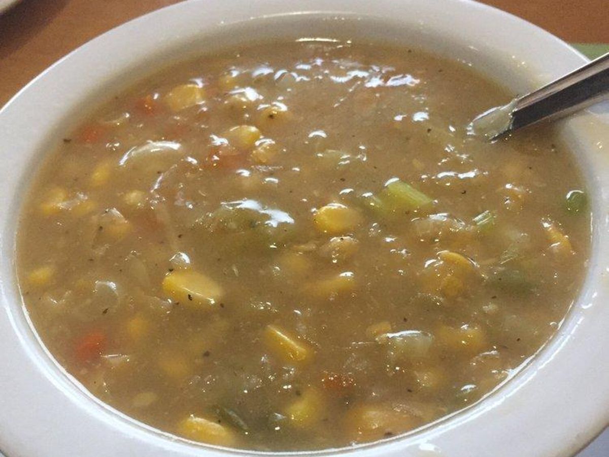 Sweet Corn Veg Soup.