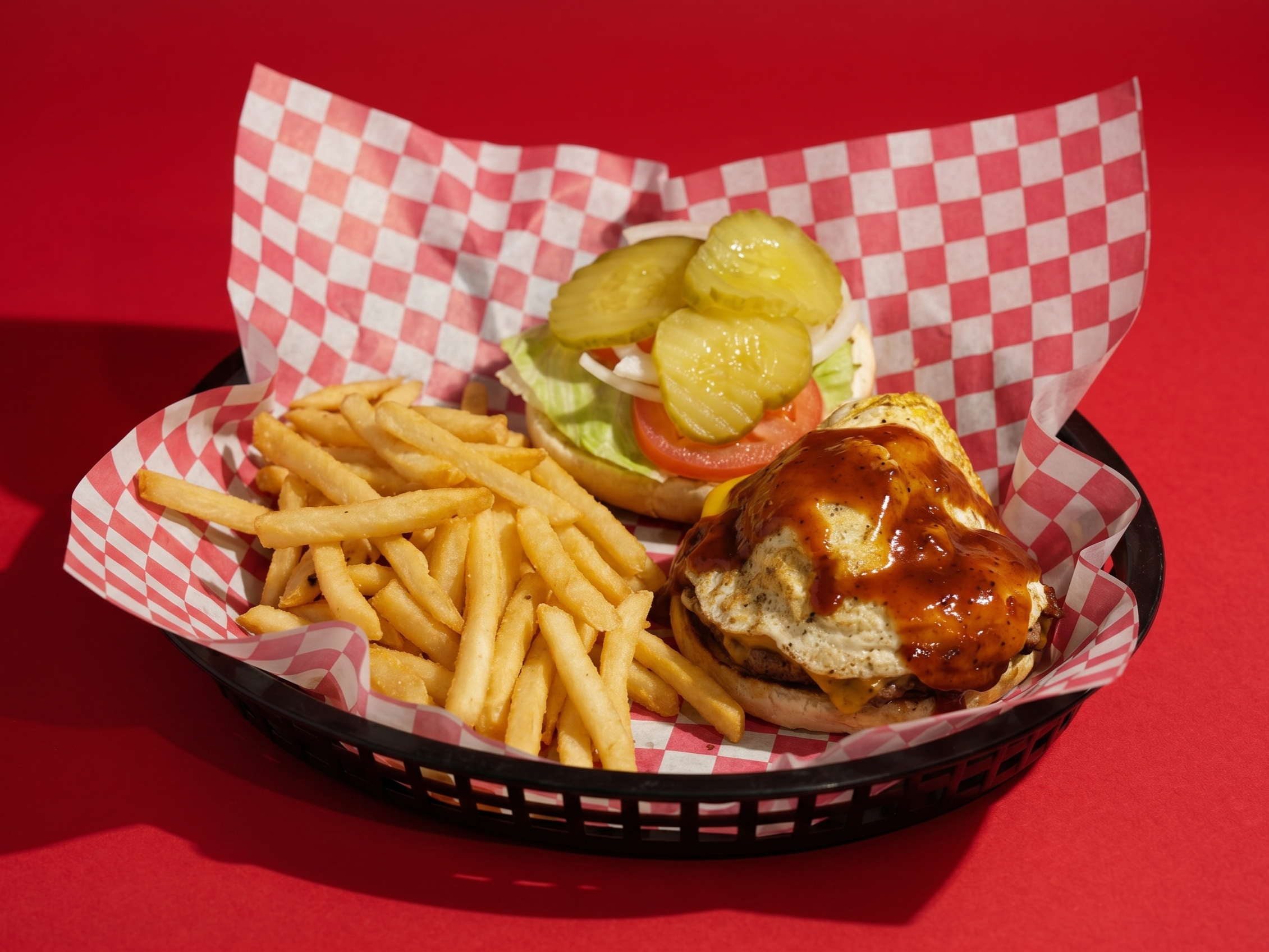 83 Burger W/ Half Order French Fries