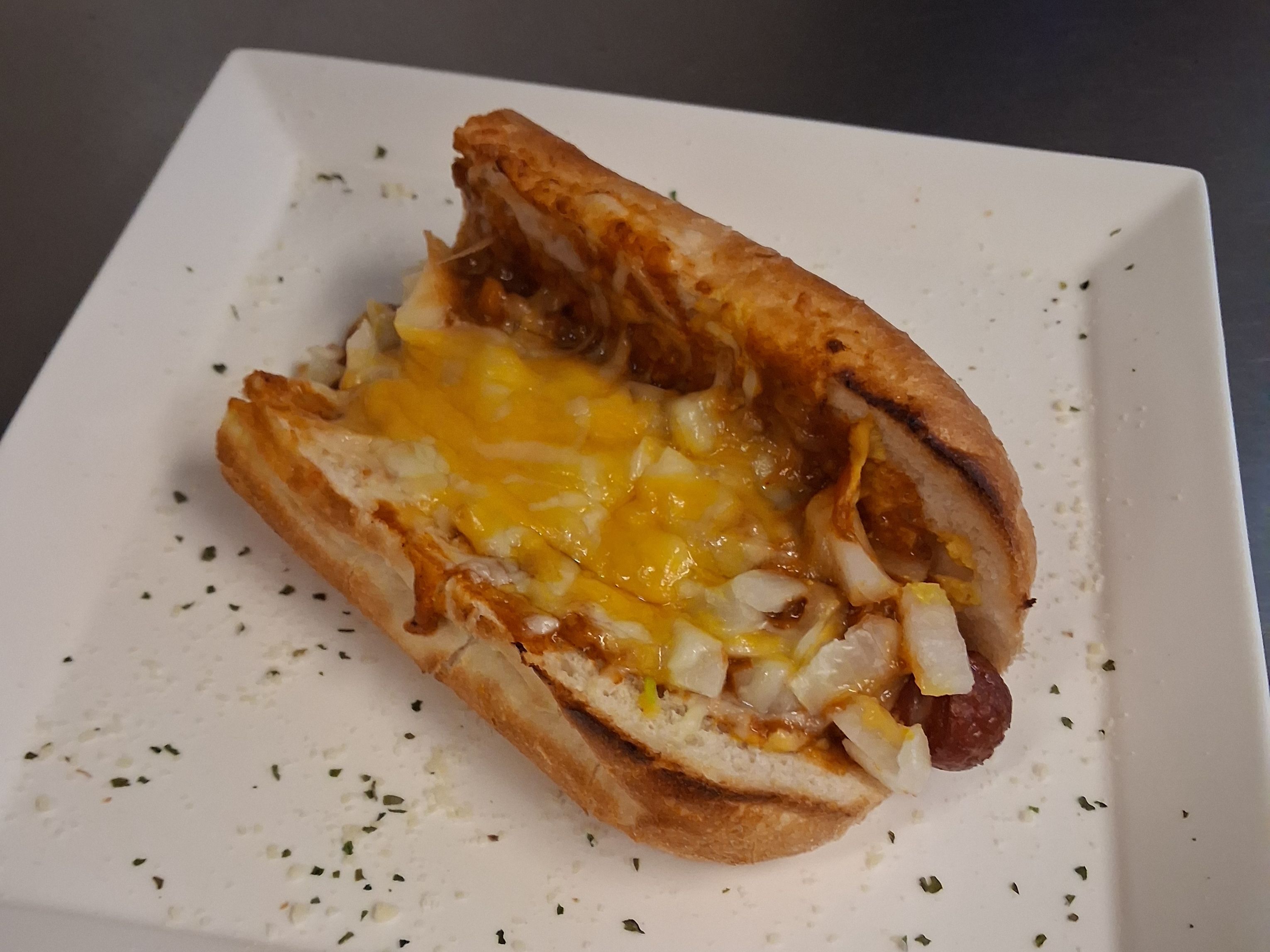 6" Chili Cheese Dog\with Onions