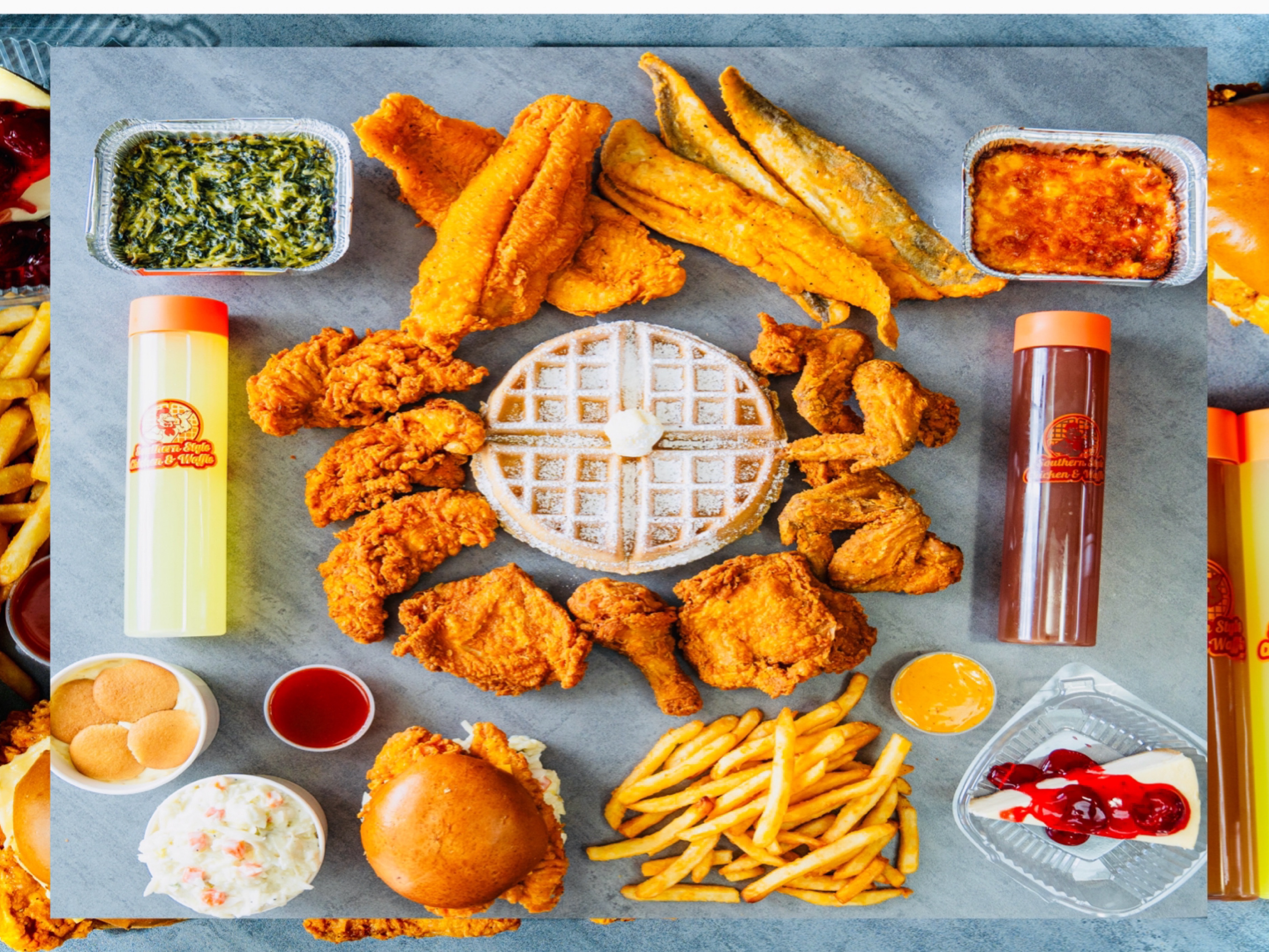 5 Pcs Chicken & 5 Pcs Whiting W/ 2 Sides.