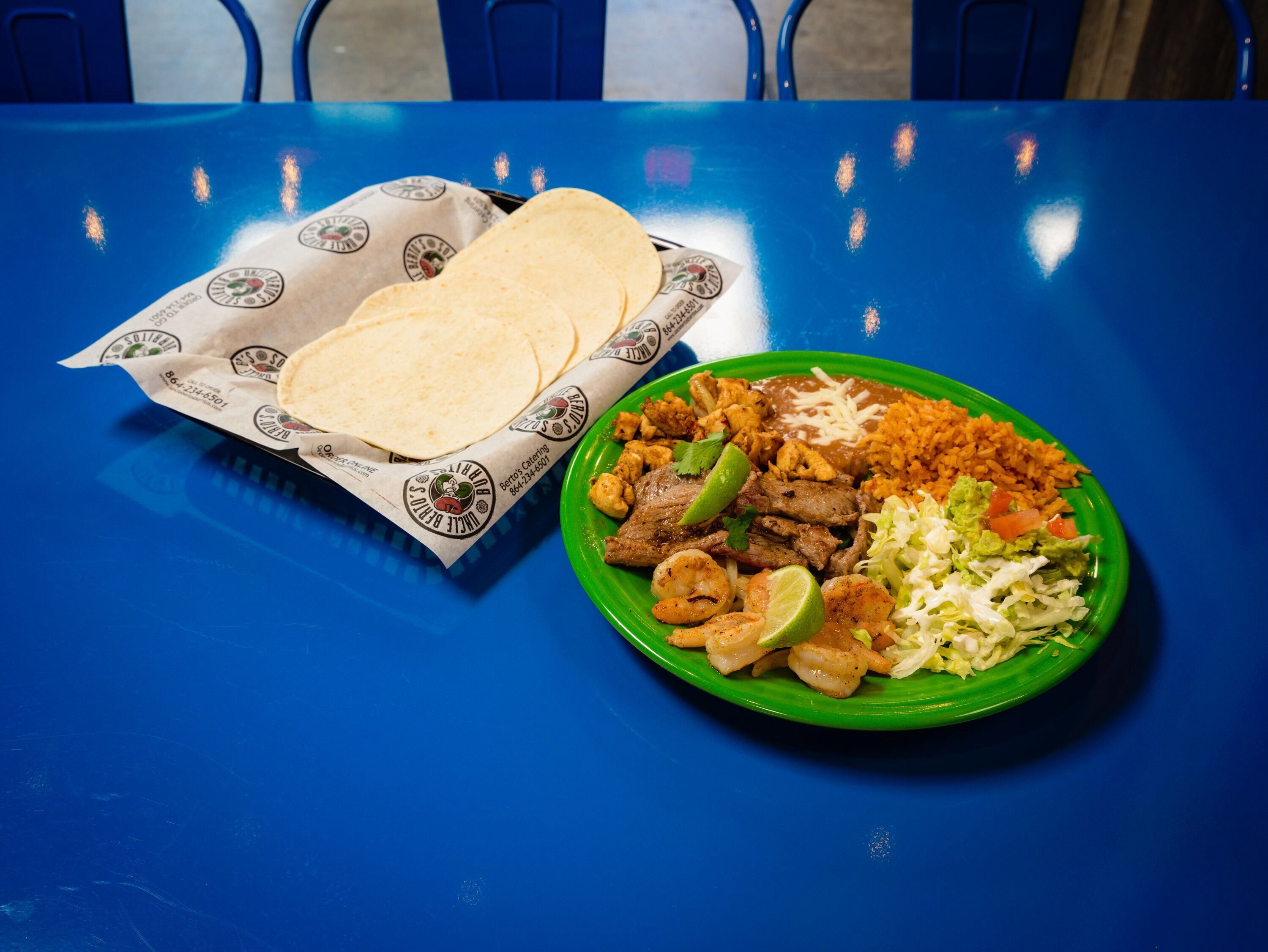 Trio Fajita-steak,shrimp And Chicken.