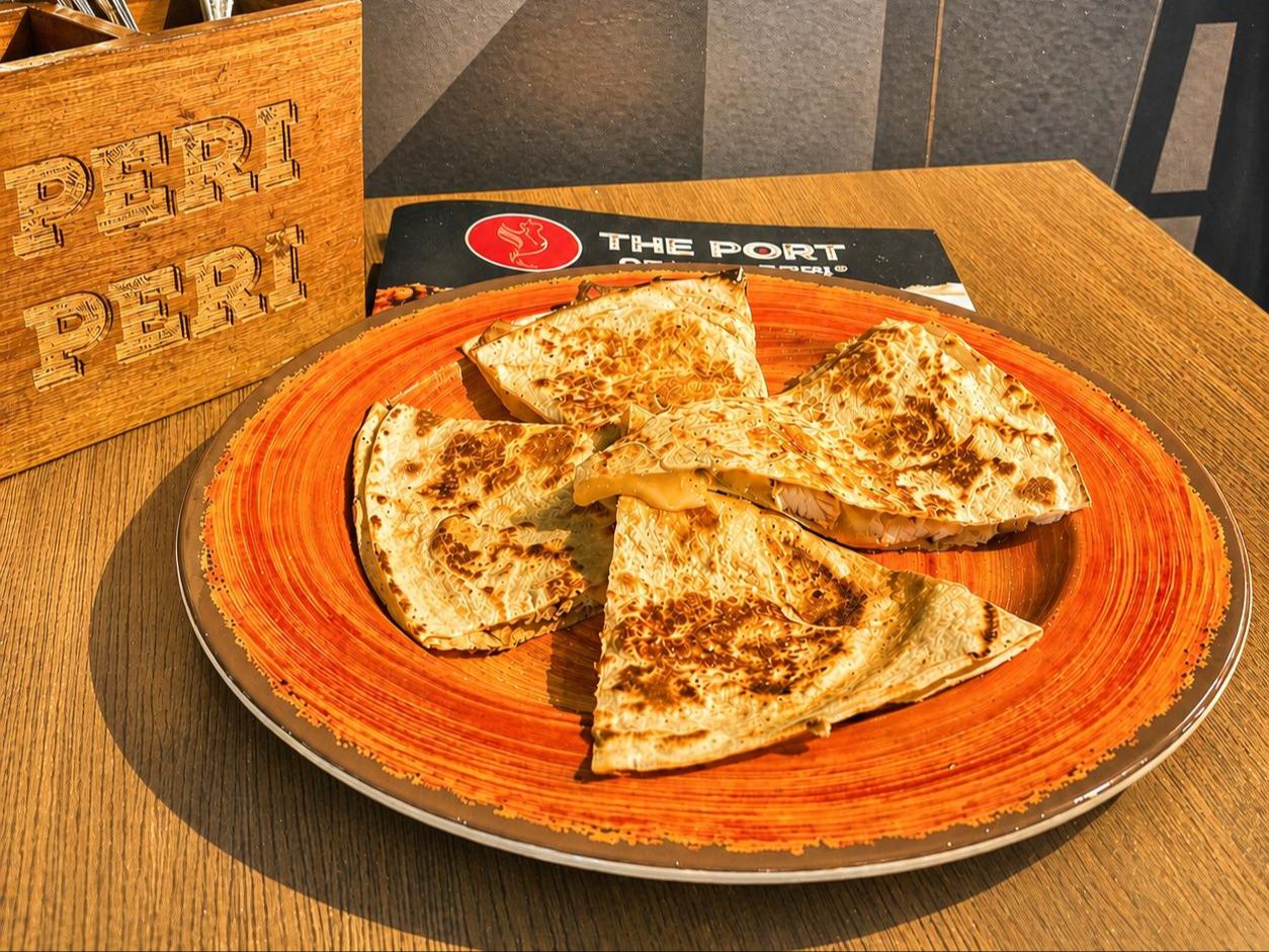 Peri Chicken Quesadilla.