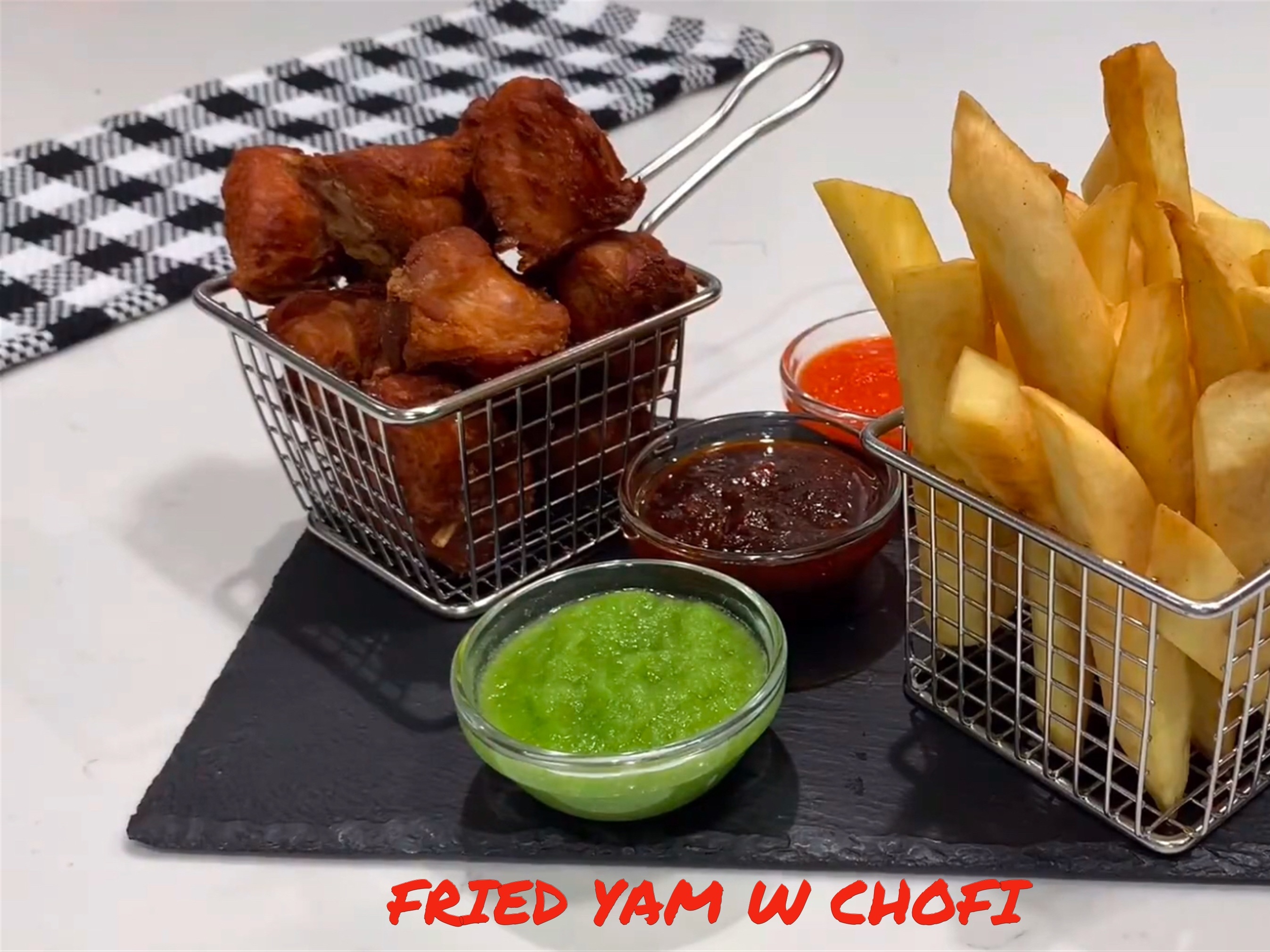 Fried Yam w/ Chofi.