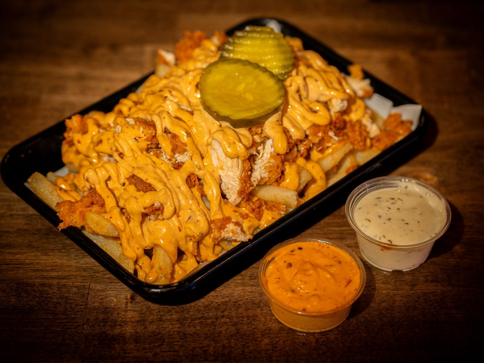 Flamin Loded Fries with 2 Tenders.