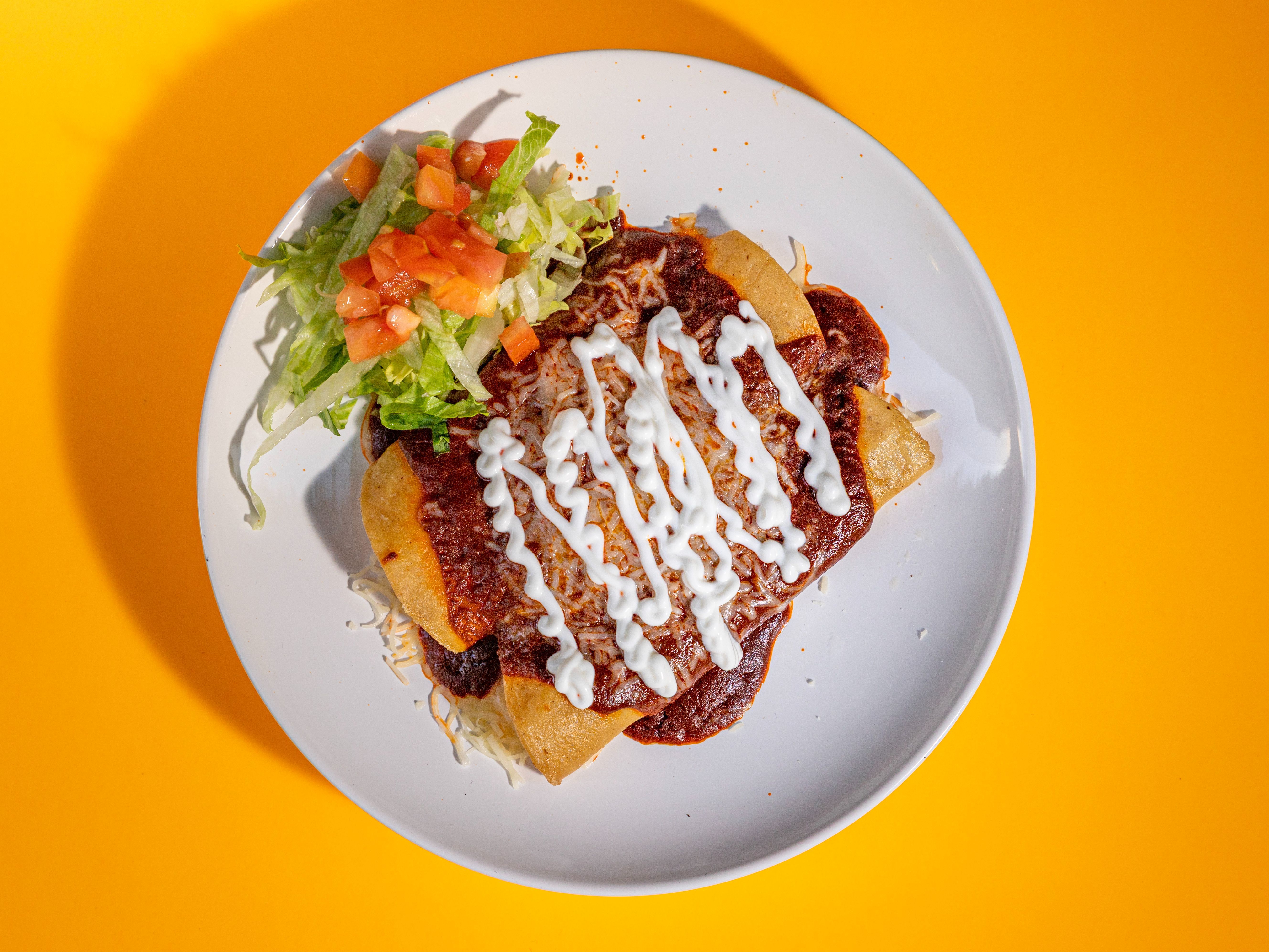 2 Pollo Asado Enchiladas.