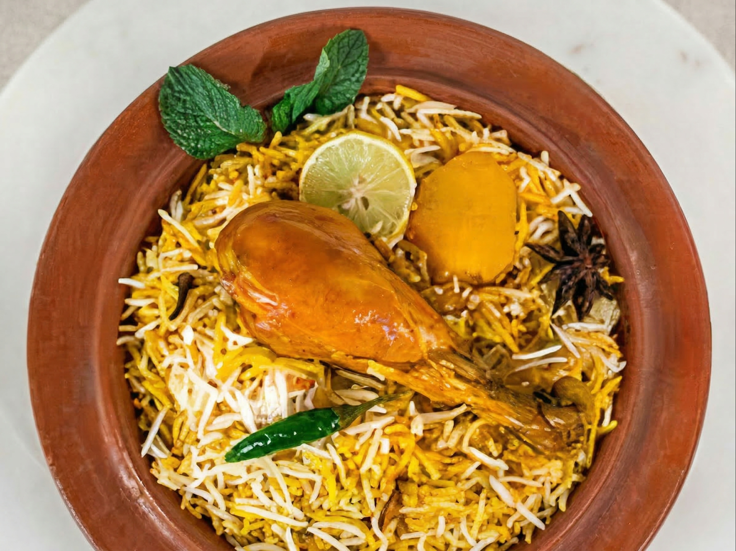 Gongura Chicken Biryani.