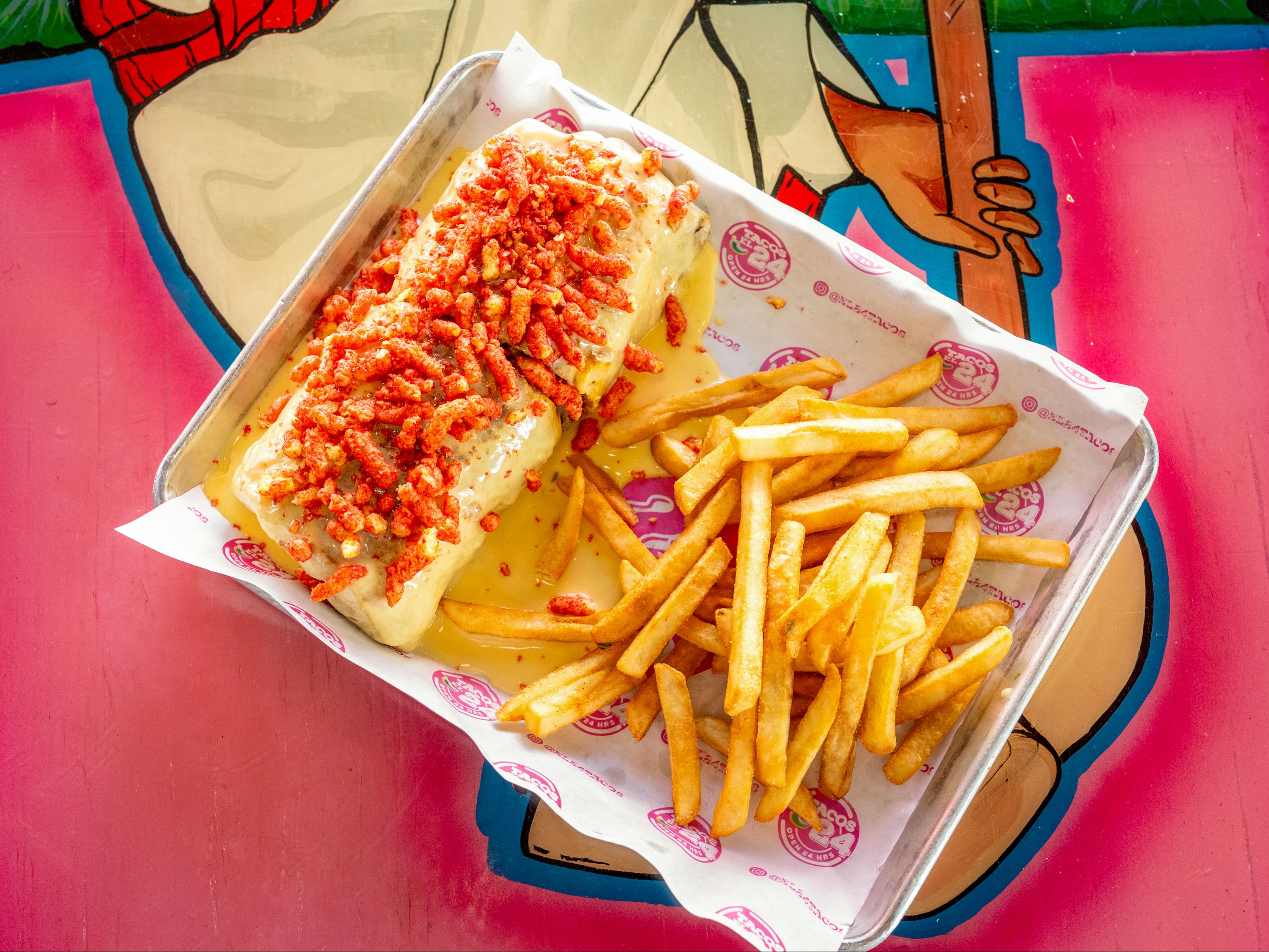 Hot Cheetos & Cheese Burrito