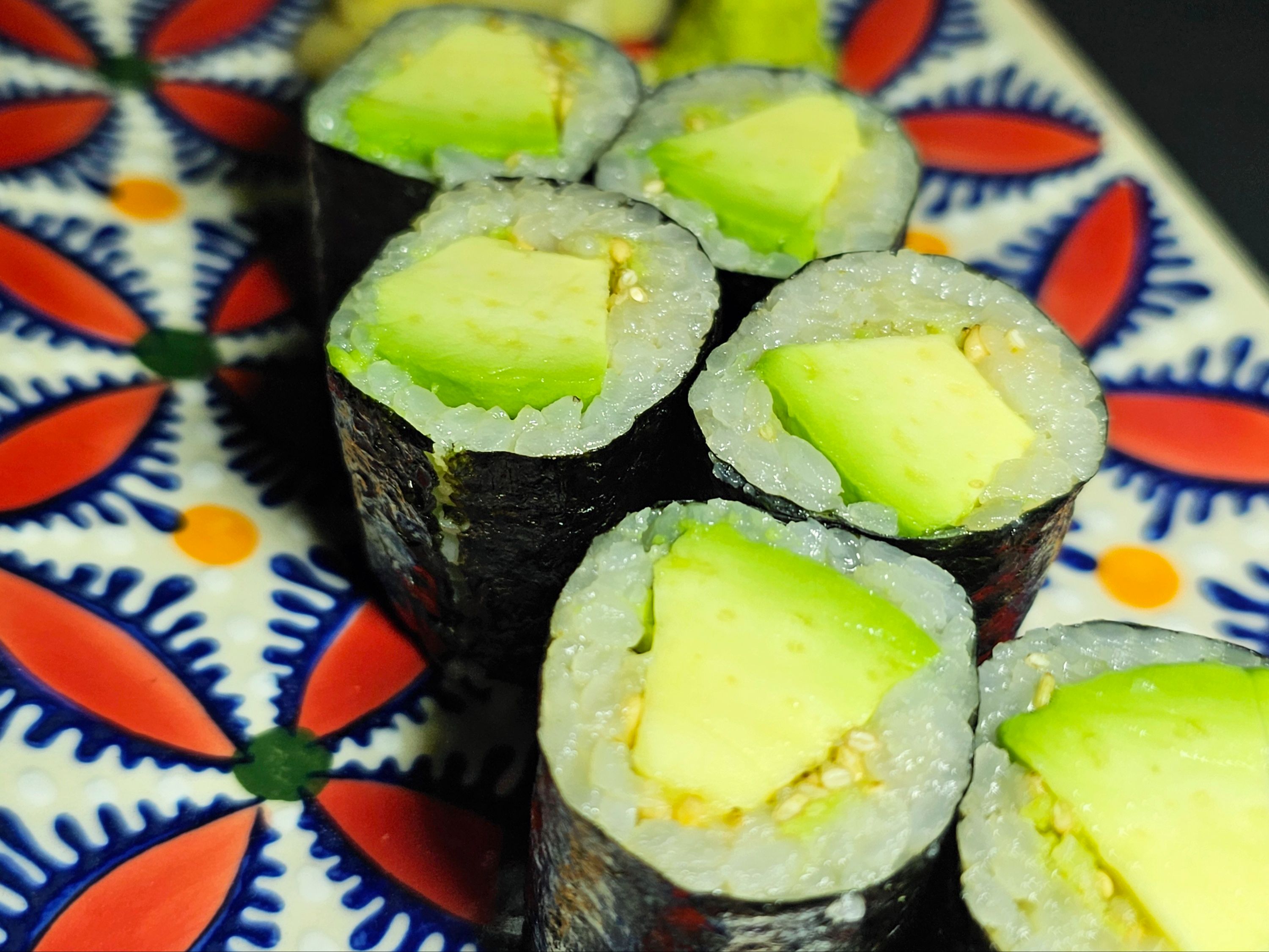 Avocado And Sesame Roll.