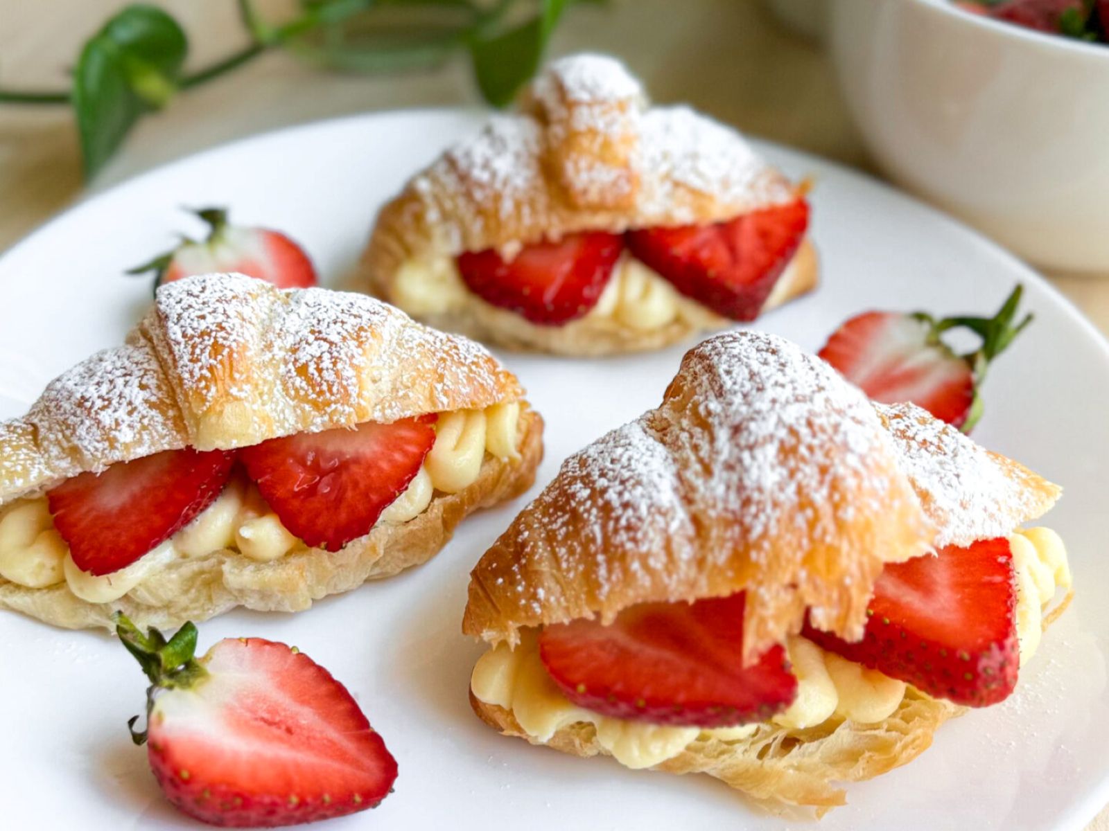 Strawberry Custard Croissant.