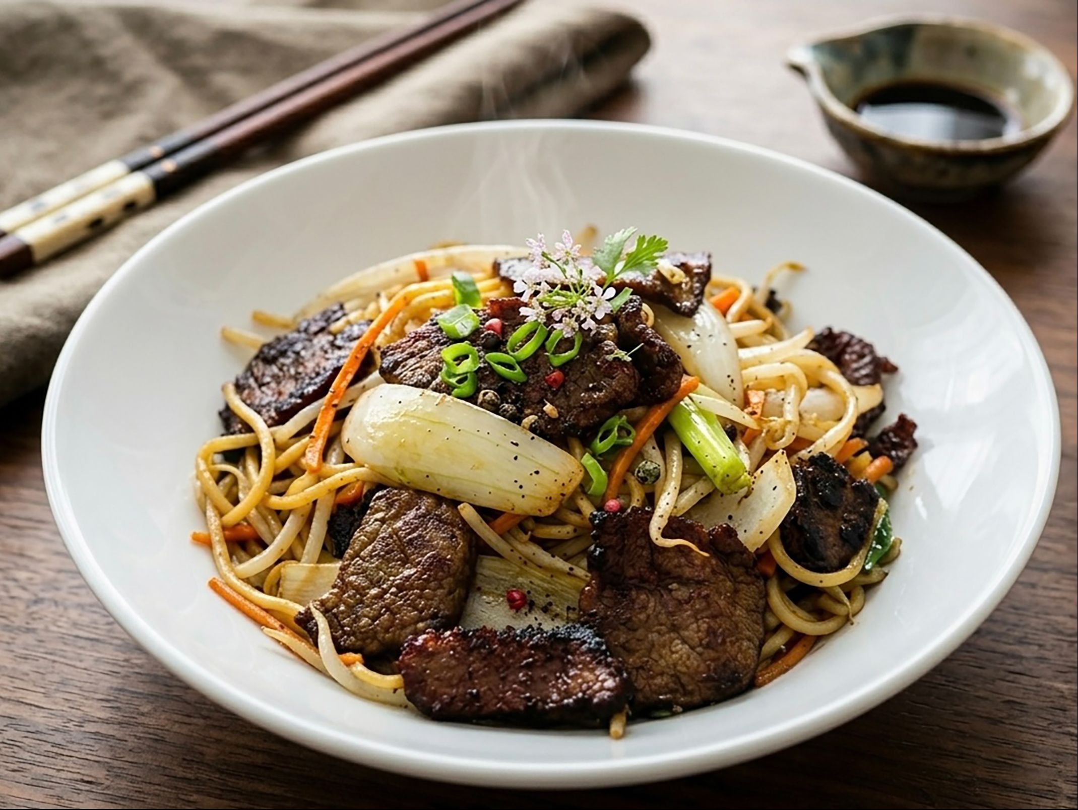 L4. Grilled Pork Lo-Mein Stir-Fry.