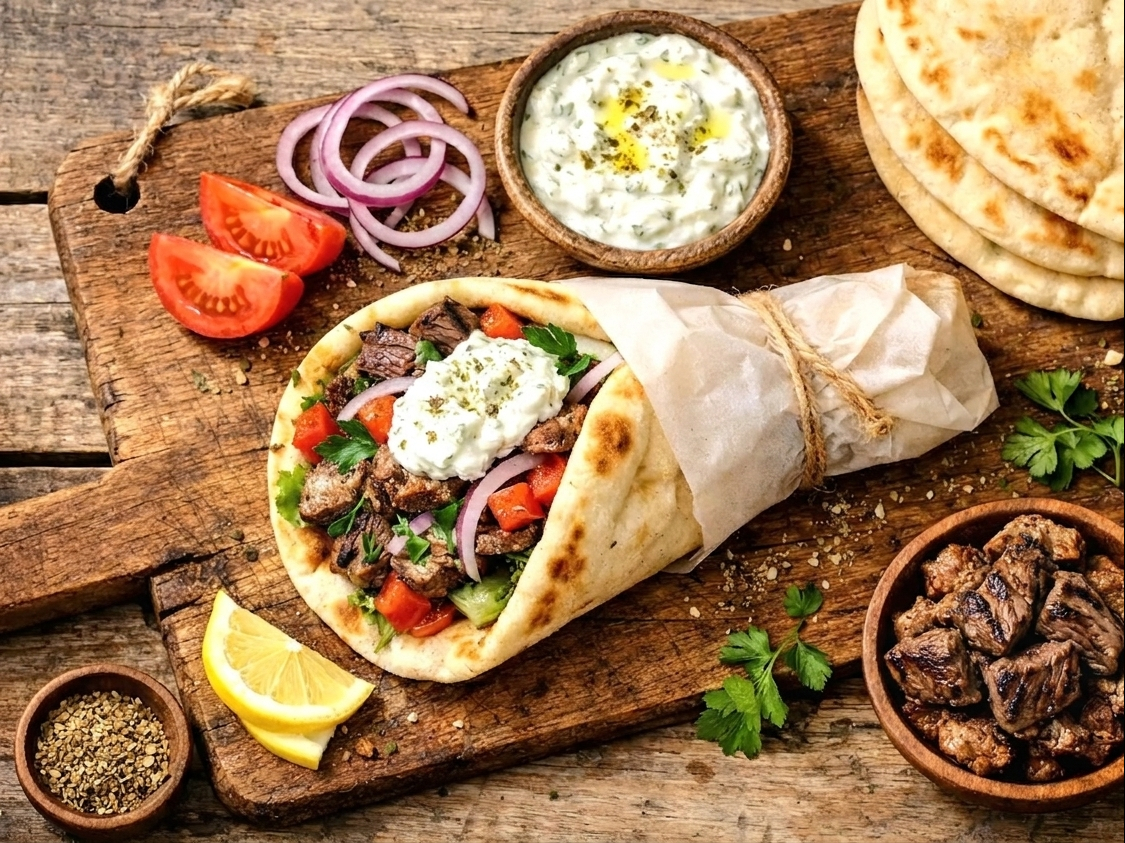 Beef Steak Wrap.