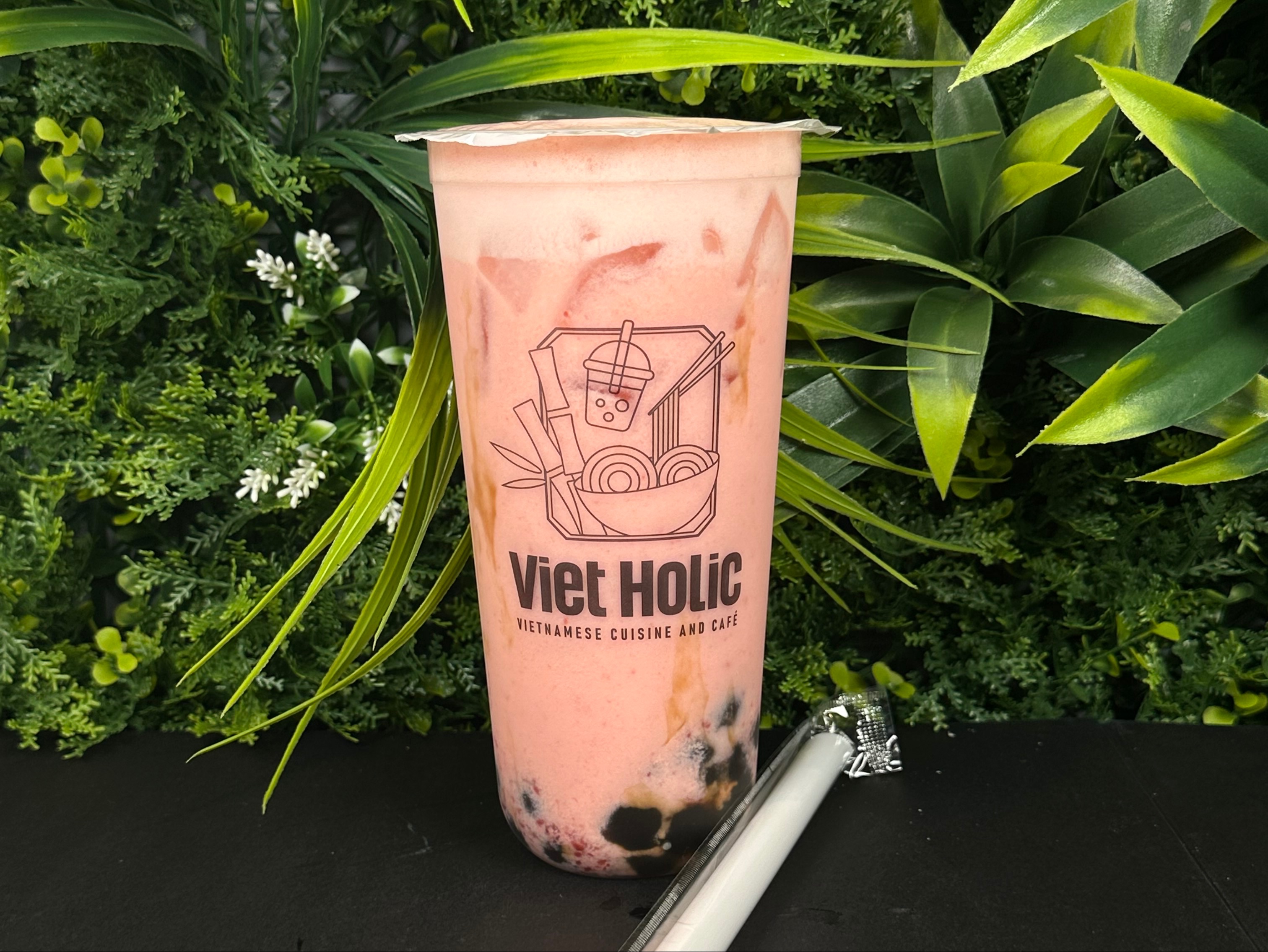 STRAWBERRY MILK TEA.