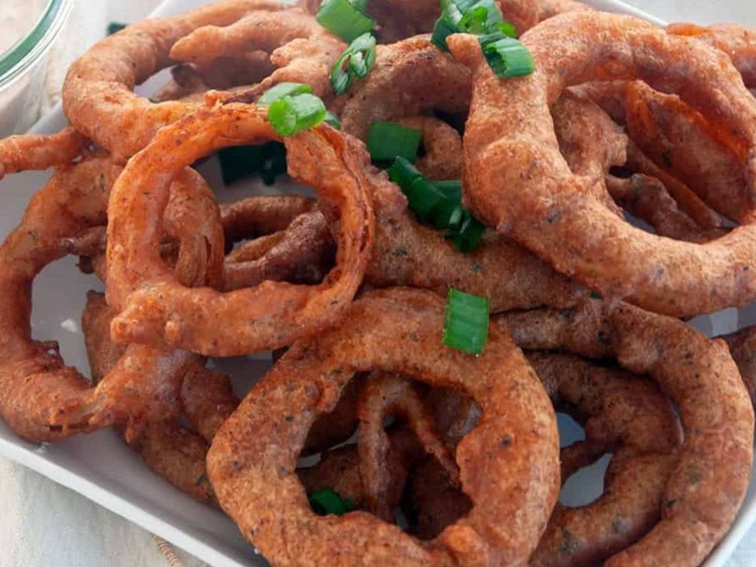 Beer Battered Onion Rings.